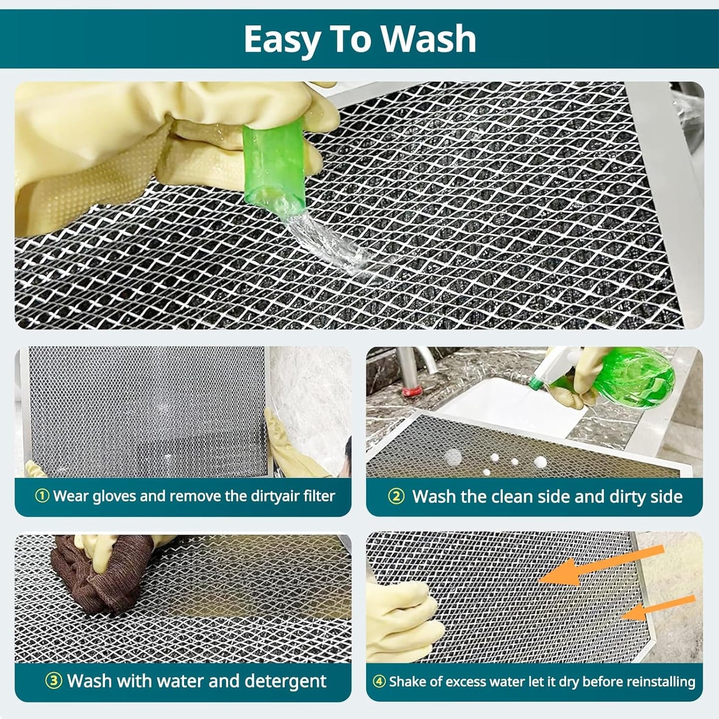 Torjim 18x24x1 Air Filter-MERV8, Washable & Reusable Electrostatic AC/HVAC Furnace Filter, Permanent Air Filter, Breathe Fresher, Easy Install