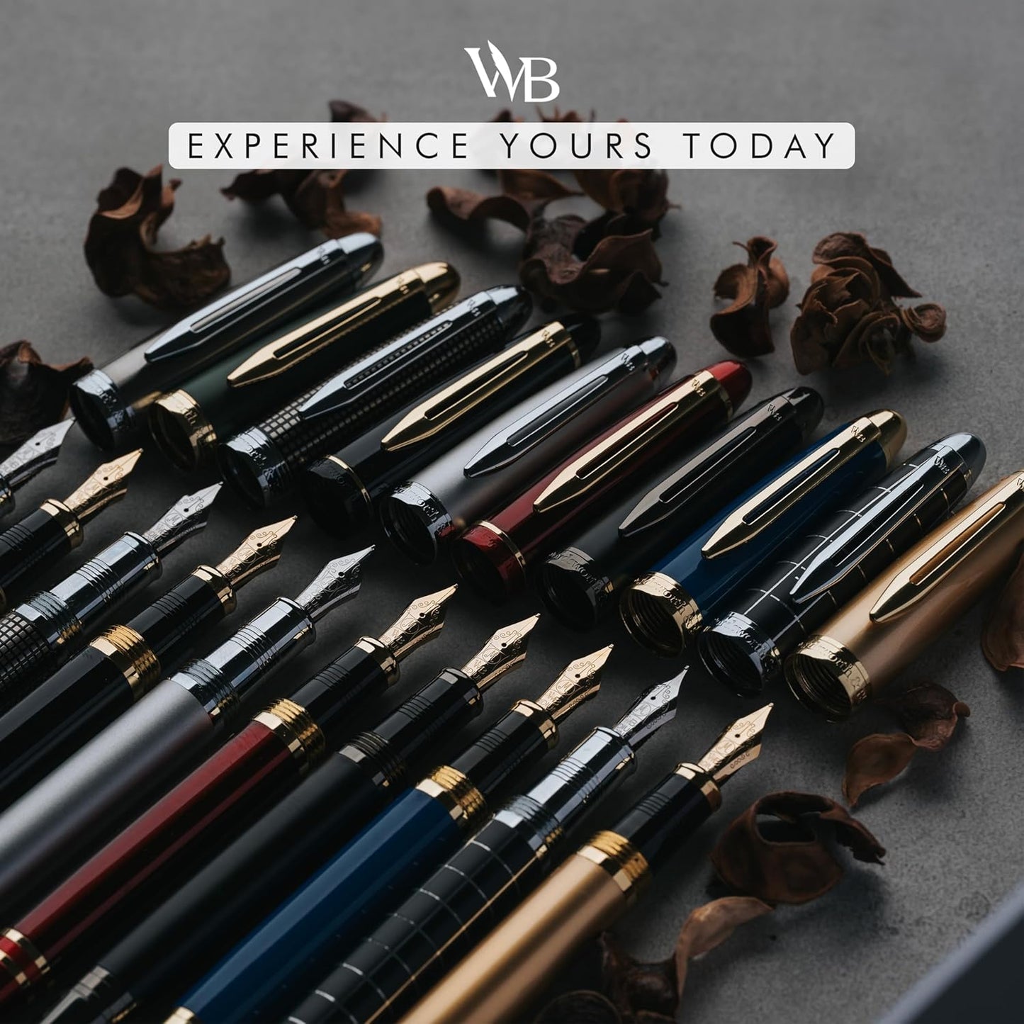 Wordsworth & Black Majesti Fountain Pen-(Gold), Luxury Case, 24K Gold Finish; 18K Gilded Medium Nib- Ink Cartridges, Refillable Ink Converter-Calligraphy Pen-Best Business Gift Set for Men & Women