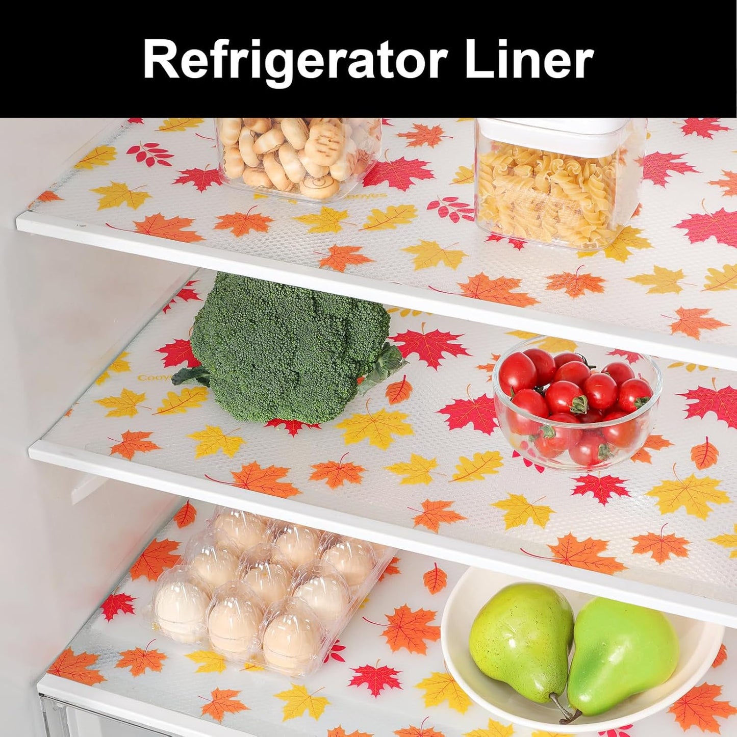 Cooyes Shelf Paper for Kitchen Cabinets Non Adhesive, Waterproof & Oil-Proof Kitchen Drawer Liner for Refrigerator Drawer Fridge Cupboard, (17.7 Inch W x 197 Inch L, Pumpkin Orange)