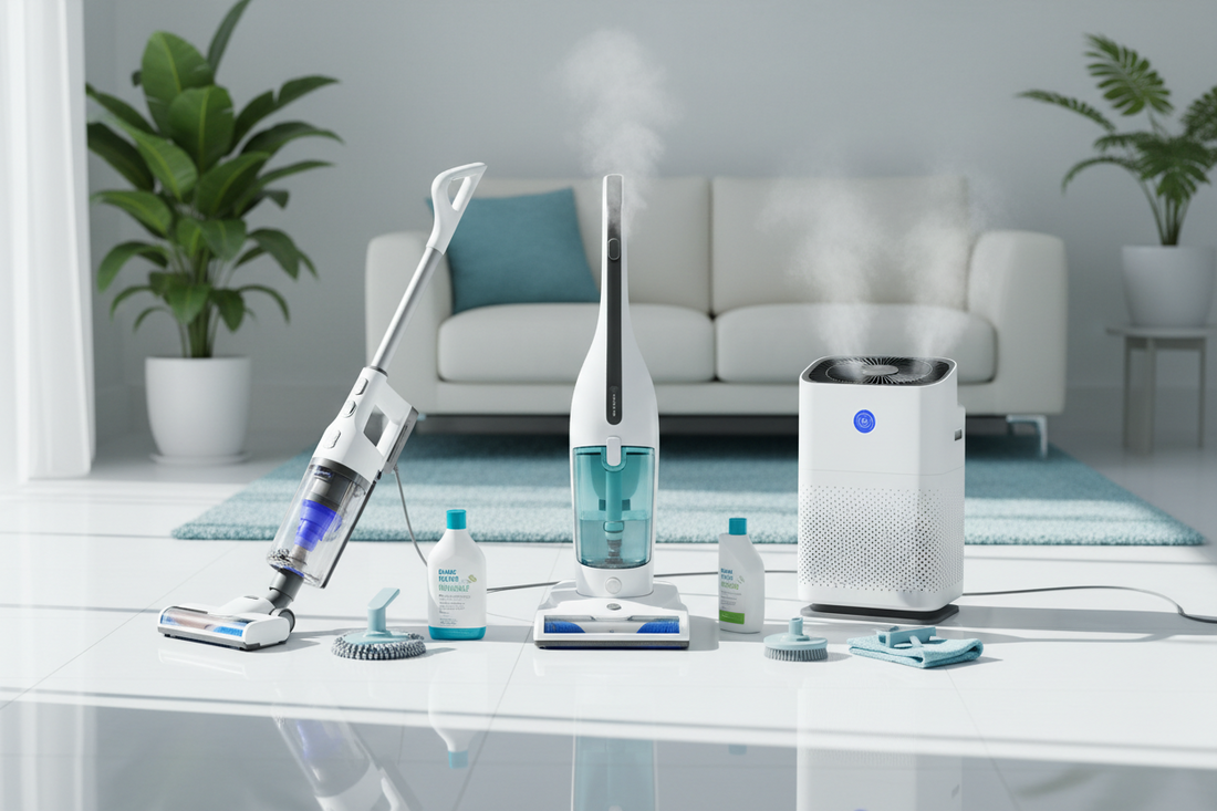 A Practical Home Cleaning System Using Steam Cleaners, Vacuums, and Cooling & Air Quality Tools