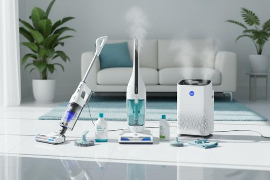 A Practical Home Cleaning System Using Steam Cleaners, Vacuums, and Cooling & Air Quality Tools