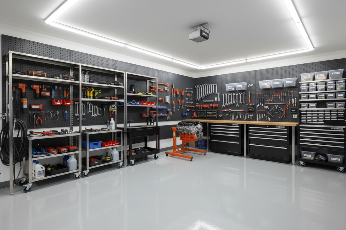 High-Performance Garage Organization Using Garage Storage, Racks, and Carts & Stands