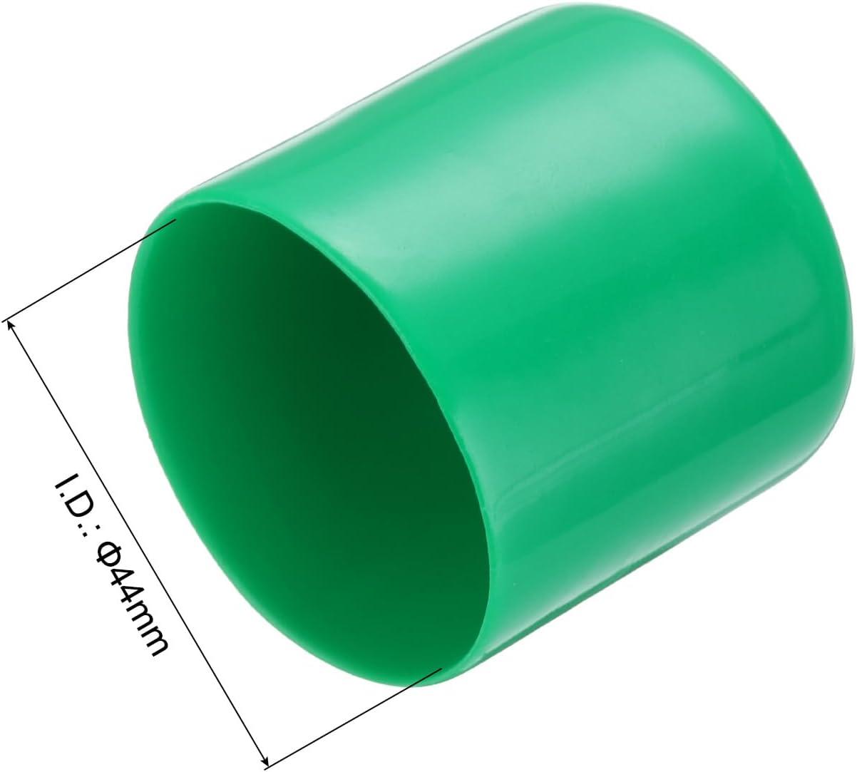 uxcell 20pcs Rubber End Caps 44mm(1 3/4") ID Vinyl PVC Round Tube Bolt Cap Cover Screw Thread Protectors Dark Green