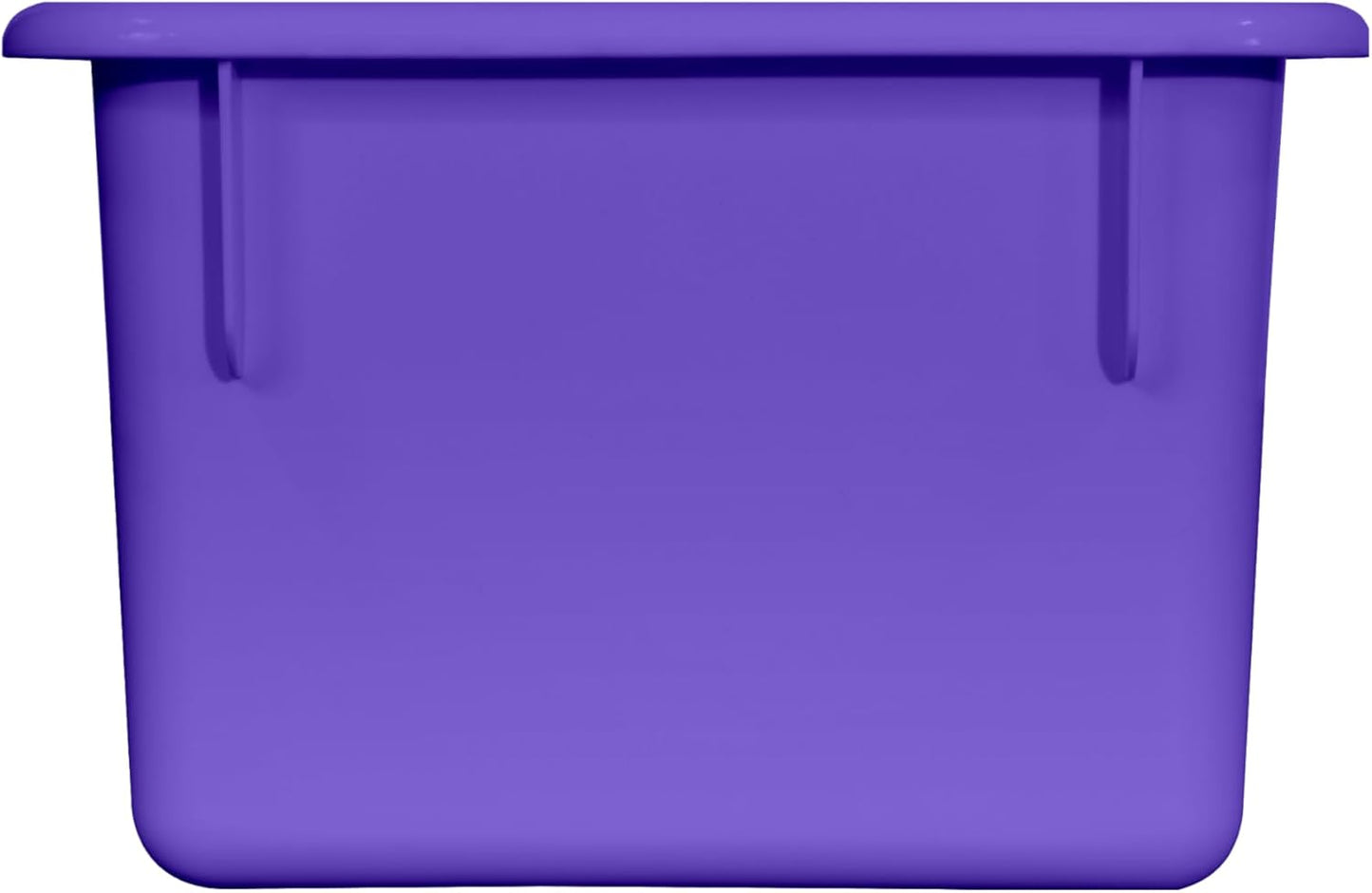 Wood Designs Cubby Storage Bin, Heavy Duty Plastic Containers for Kids Purple Cubby Tray Set of 25