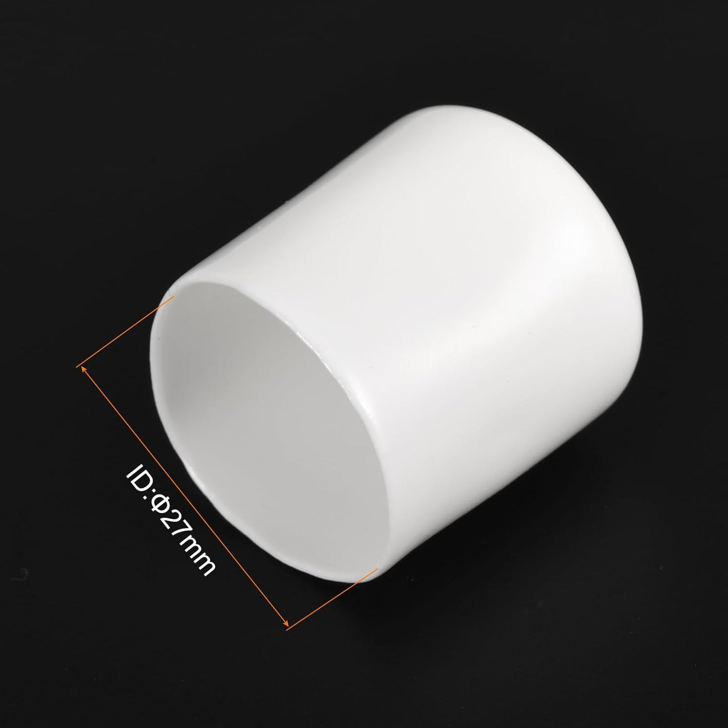 uxcell 20pcs Rubber End Caps 27mm ID Vinyl Round End Cap Cover Screw Thread Protectors White