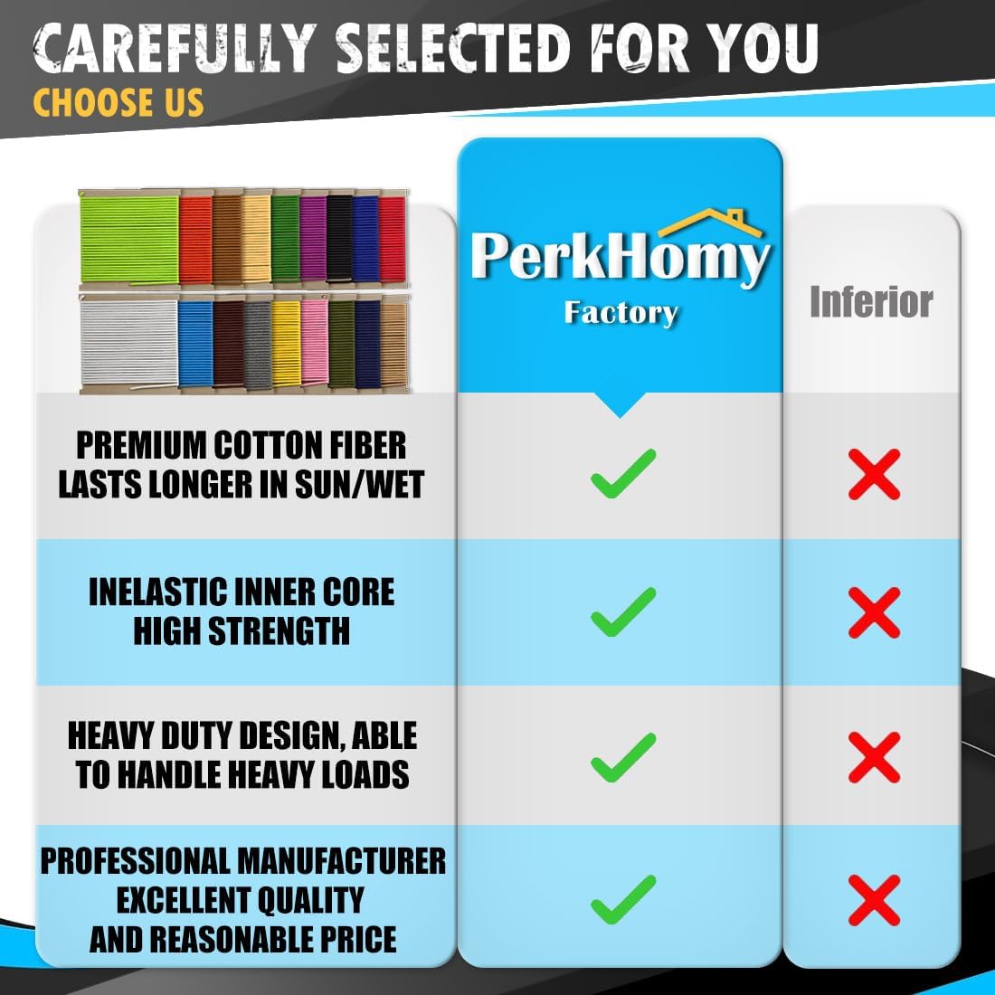 PerkHomy Cotton Rope 3/16" (5mm) 50 ft Multi Purpose Utility Diamond Braided Cord, Natural Cotton for Clothes Line Camping Crafting Flag Pole, Gold