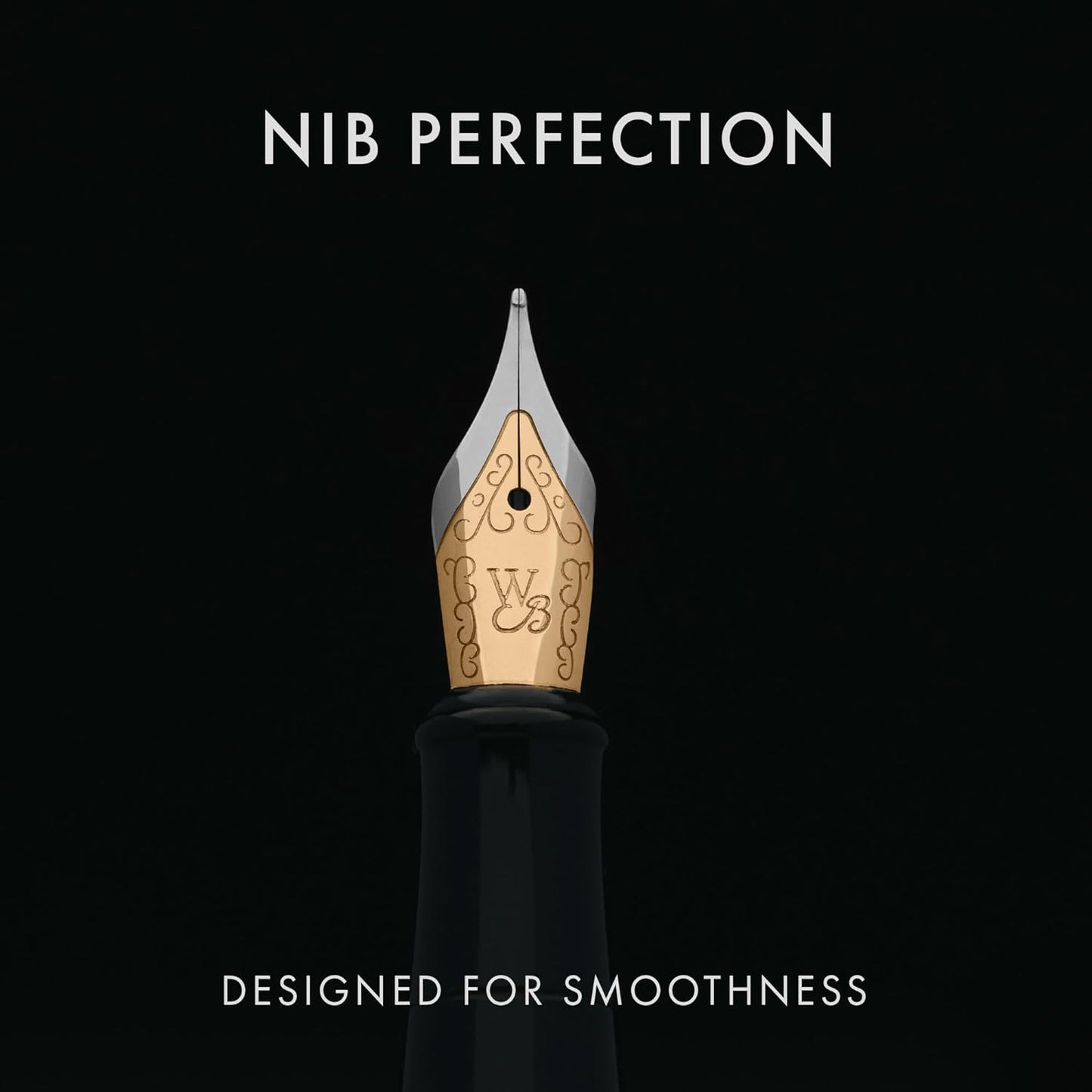 Wordsworth & Black Fountain Pen Set, 18K Gilded Medium Nib, Includes 24 Pack Ink Cartridges, Ink Refill Converter & Gift Pouch, Gold Finish, Calligraphy, [Racing Green], Perfect for Men & Women
