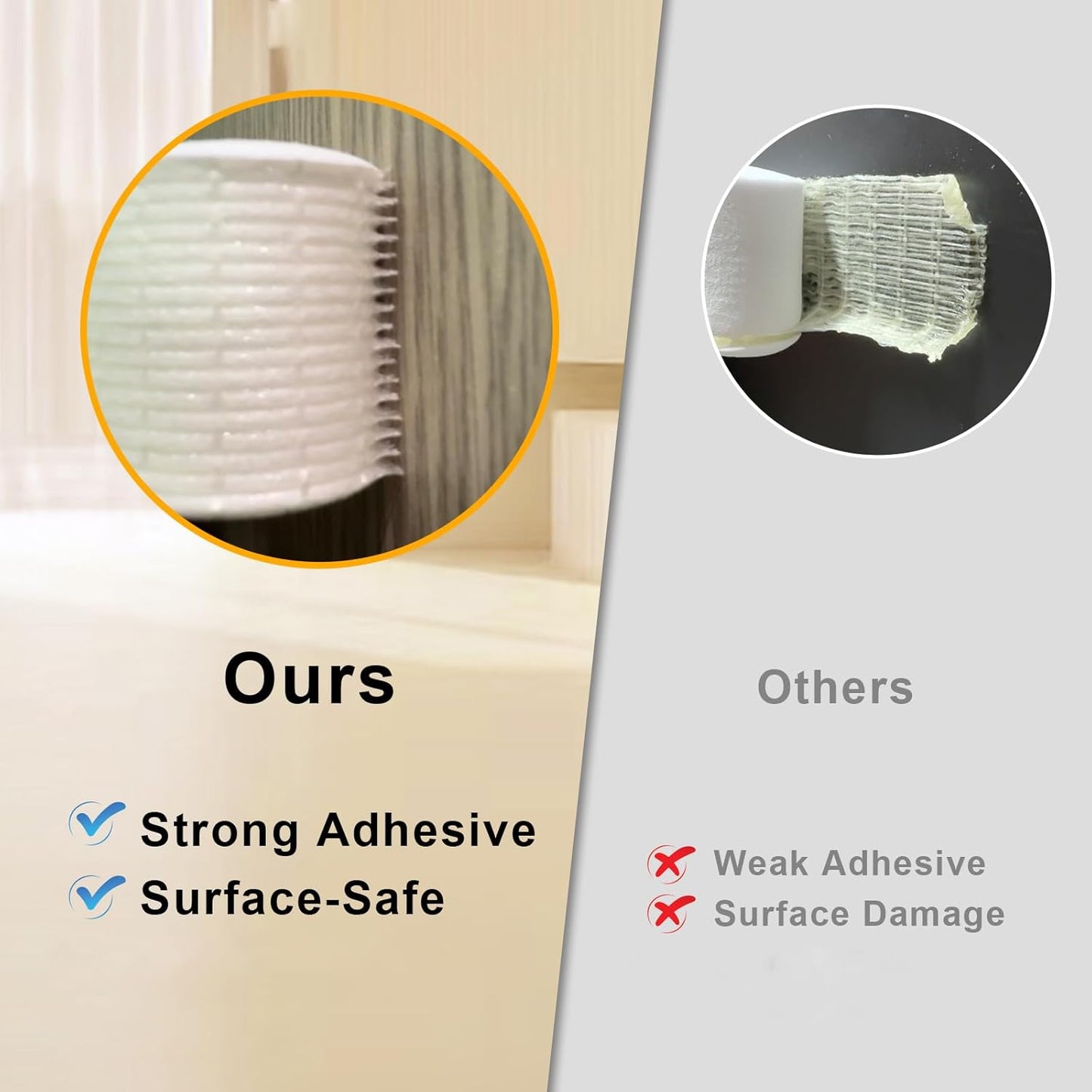 Strong Adhesive Door Weather Stripping, High Density Weather Stripping for Door, Soundproof Weatherproof Window Insulation Tape, Self Adhesive Foam Gasket Tape, White (1/2 in x 1/2 in x 13Ft)