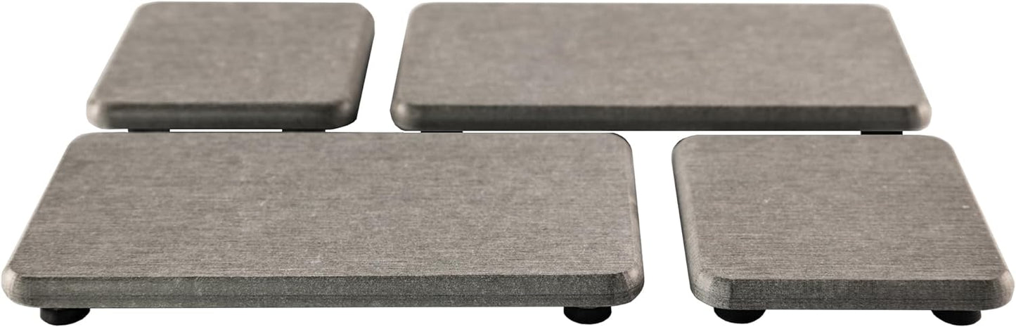 Set of 4 Water Absorbent Diatomite Coasters, Diatomaceous Earth Kitchen Soap Dish, Bathroom Trays, Water Absorbing Stone Used for Hand Soaps & Plants & Toiletries in The Modern Home