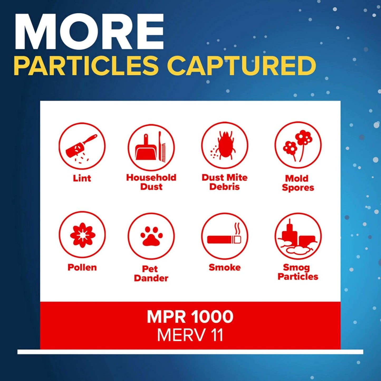 Filtrete 16x16x1 AC Furnace Air Filter, MERV 11, MPR 1000, Micro Allergen Defense, 3-Month Pleated 1-Inch Electrostatic Air Cleaning Filter, 6 Pack (Actual Size 15.81x15.81x0.81 in)