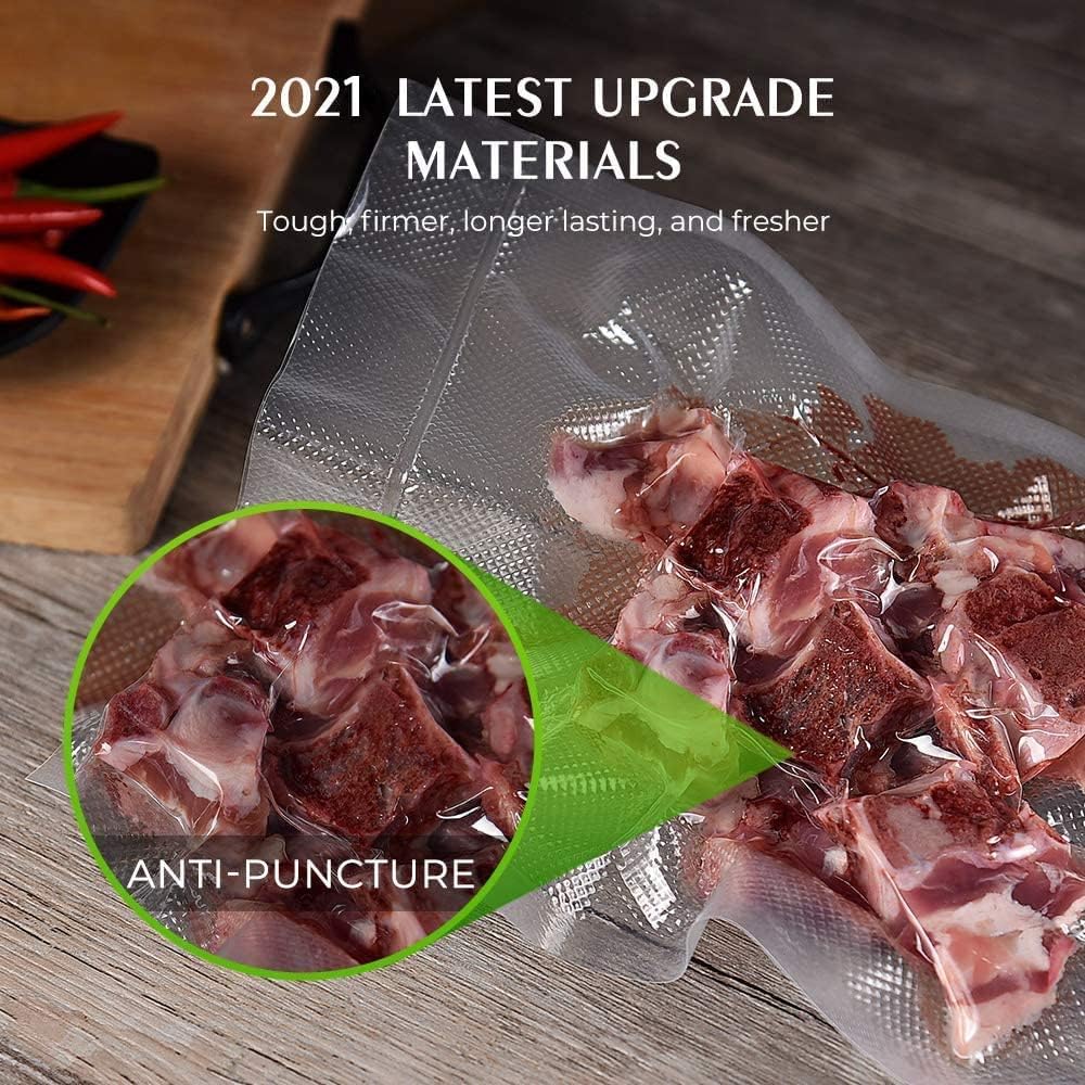 Vacuum Sealer Bags for Food，Seal a Meal Bags Rolls，8inx20 Rolls 2 Pack，XinBaoLong，Commercial Grade, Heavy Duty, BPA Free,Great for Vac Storage
