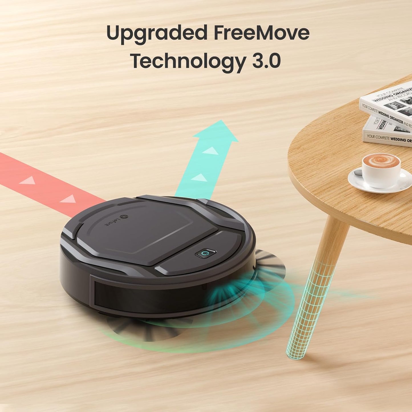 Lefant M210P Robot Vacuum, Powerful Suction, Quiet, Ultra-Slim, 120 Mins Runtime, Self-Charging Robotic Vacuum Cleaner, WiFi/App/Alexa Control, Ideal for Pet Hair & Hard Floors