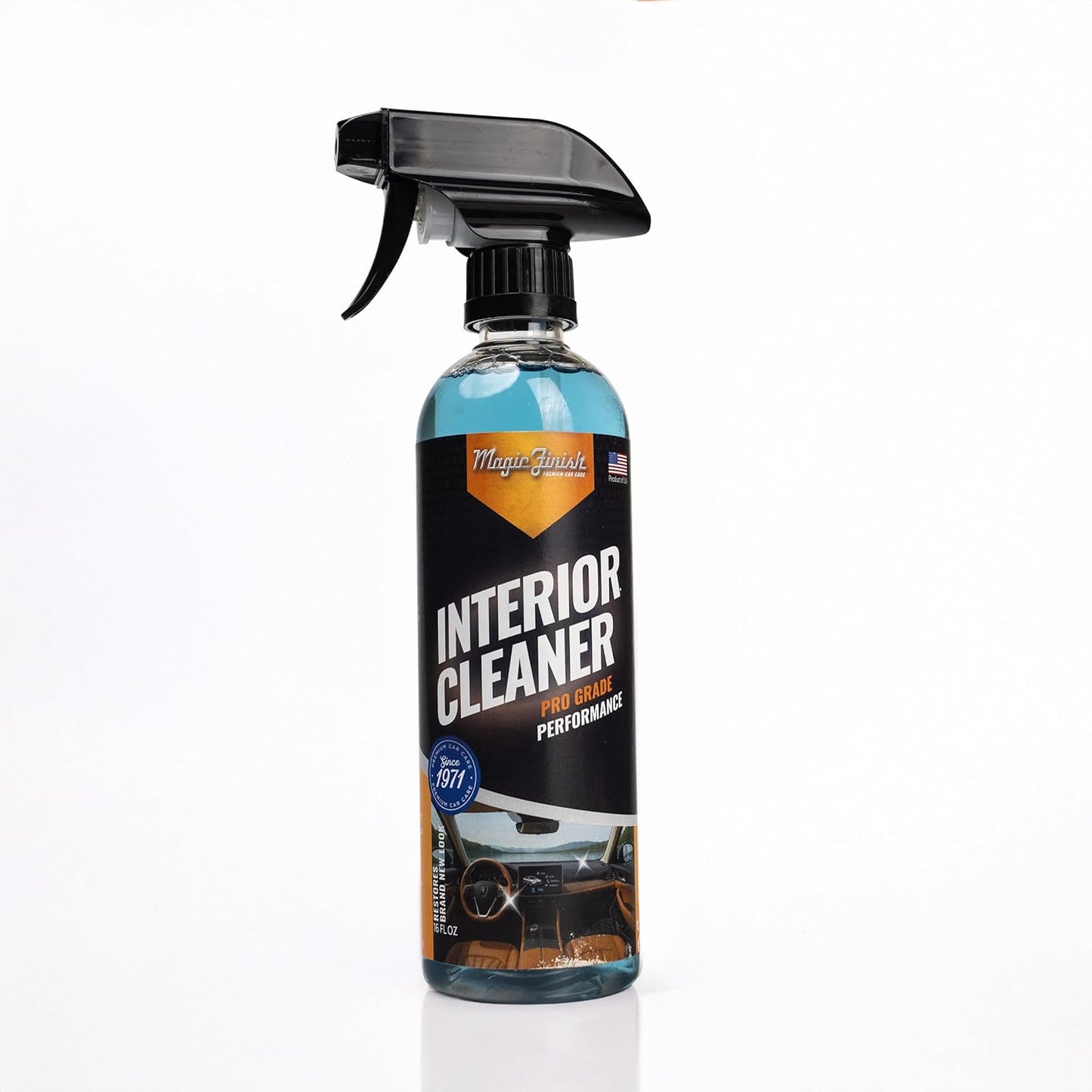 Magic Finish Interior Cleaning Spray (16 fl oz) – All-in-One Car Cleaner Spray for Seats, Dashboards & Consoles – Fast-Acting Car Cleaning Supplies for Rubber, Plastic, Carpet & Upholstery