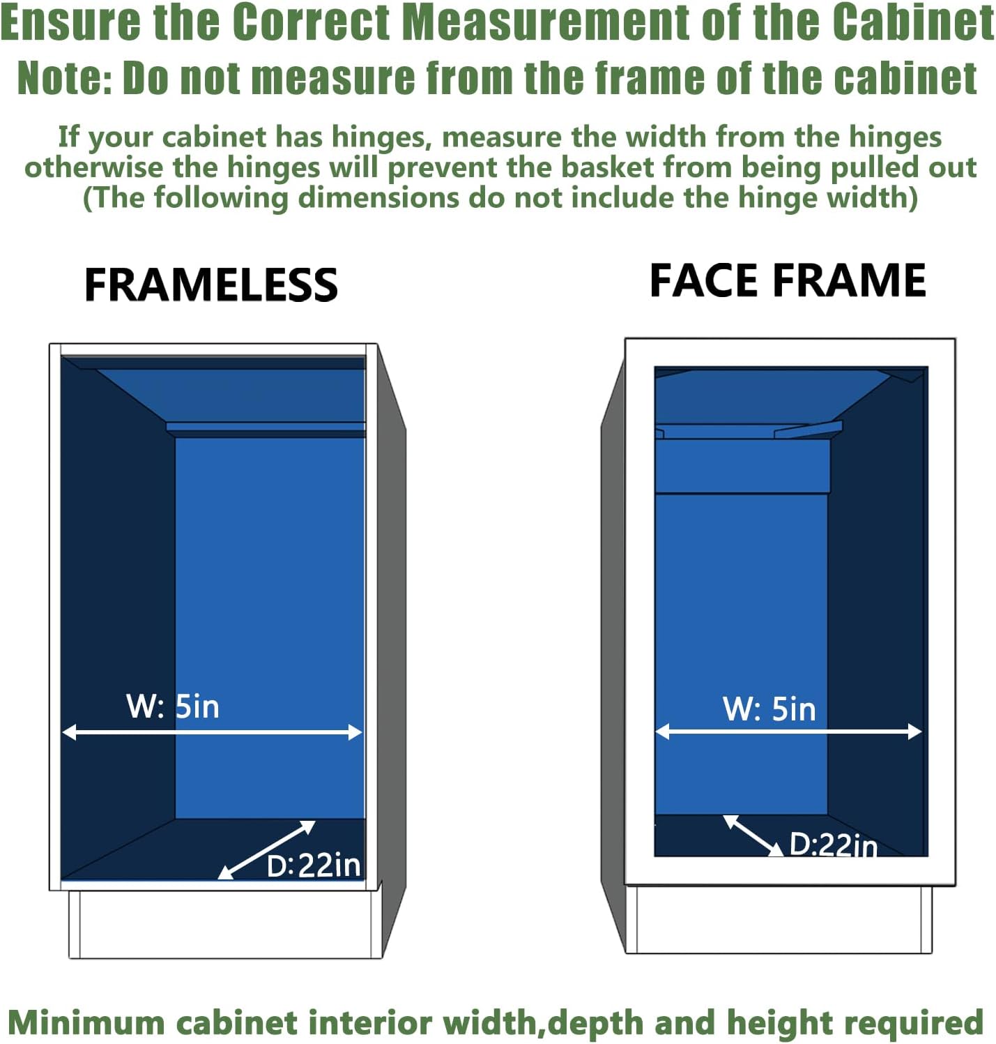 LOVMOR Pull Out Cabinet Organizer 5½" W x 21½" D, Kitchen Cabinet Pull Out Shelves Slide Out Storage