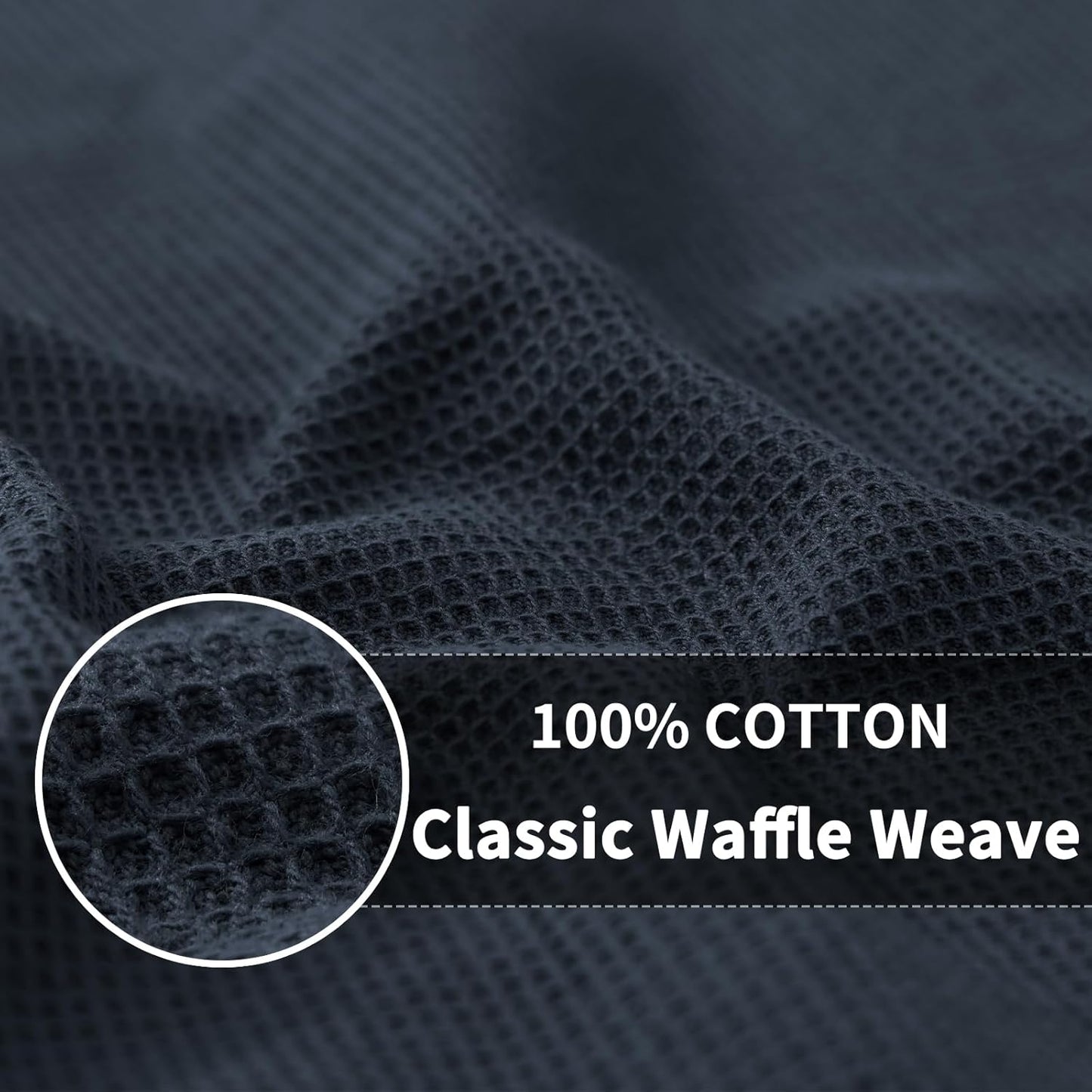 Homaxy 100% Cotton Waffle Weave Kitchen Towels - 4 Pack Soft and Absorbent Dish Towels - 16 x 26 Inches Quick Dry Hand Towels - Multiple Colour