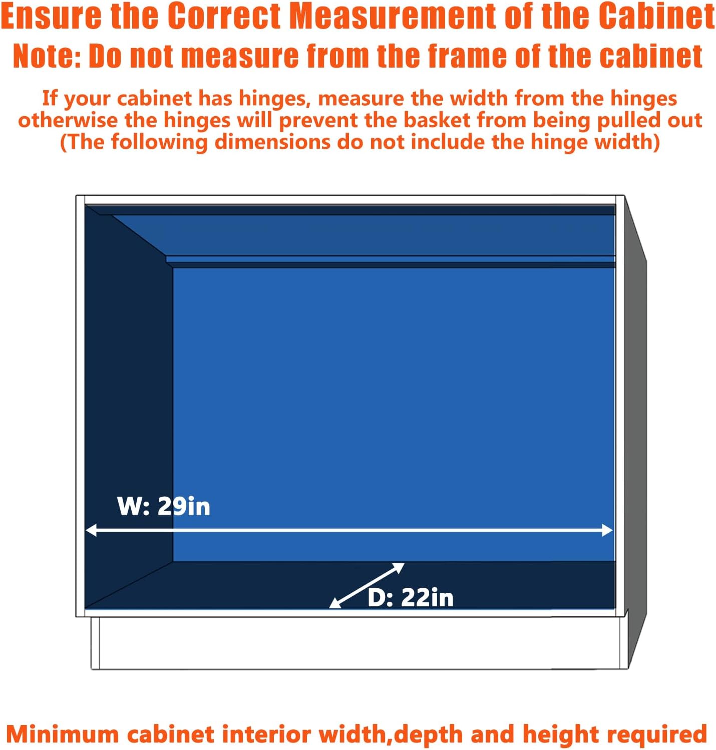 Pull Out Cabinet Organizer 28½" W x 21½" D, Heavy Duty Cabinet Pull Out Shelves, Slide Out Drawers Organization for Kitchen Cabinets Bathroom