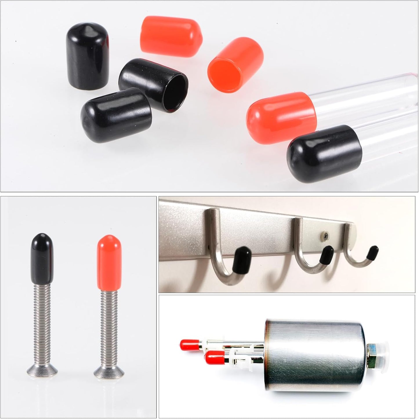 uxcell 20pcs Rubber End Caps 30mm ID Vinyl Round Tube Bolt Cap Cover Screw Thread Protectors Purple