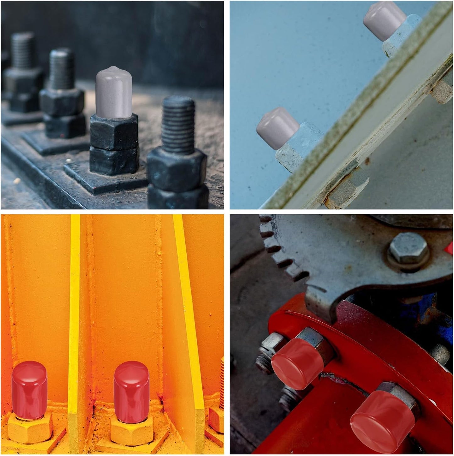 uxcell 20pcs Rubber End Caps 1.5mm(1/16") ID Vinyl PVC Round Tube Bolt Cap Cover Screw Thread Protectors Light Brown