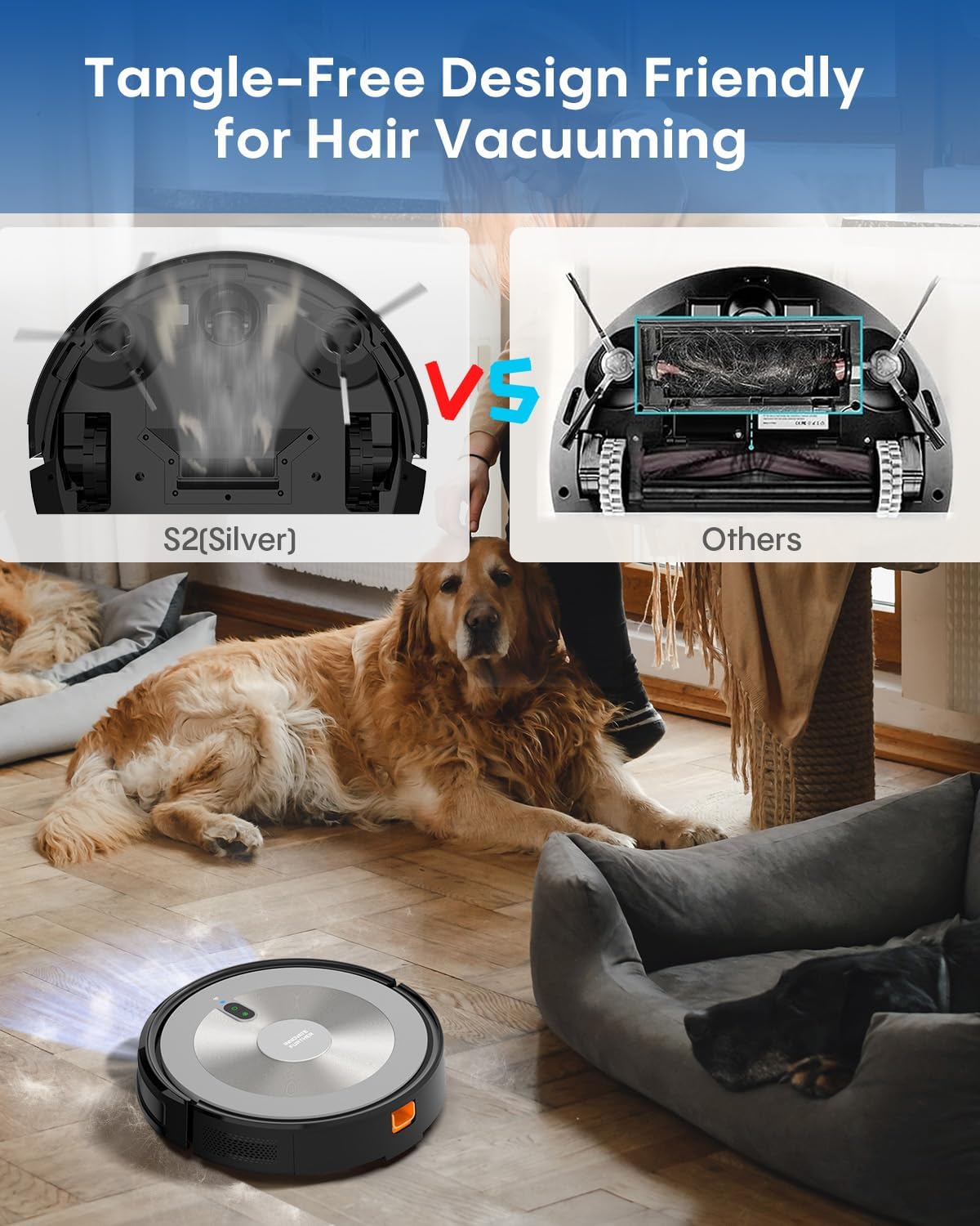 Robot Vacuum and Mop: 3000Pa Robotic Vacuum Cleaner for Under Furniture Bed, 3-in-1 Robot Vacuum and Mop Combo, Gyro Navigation, 0.59" Obstacle Climb, App Alexa Control for Hard Floors Low-Pile Rugs