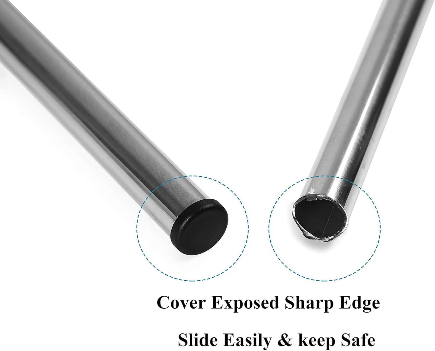 Furnigear Plastic Plugs Tubing End Caps Chair End Caps 7/8" Outside Bottom Round Tubing Caps Round Furniture Sliders Glides Black (Fit 0.78-0.82" Tube Inner Diameter, 40pack)