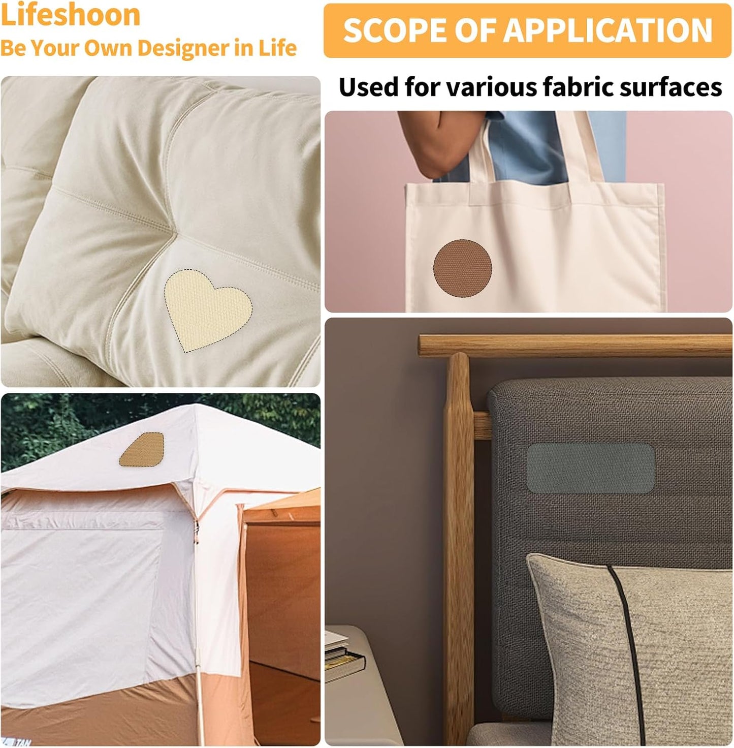Fabric Repair Patches, 17X79 Inch Canvas Self-Adhesive Fabric Patches Tape Durable, DIY Large Canvas Repair for Sofa, Couches, Furniture, Chair, Clothing （17X79 Inch, Dark Grey）