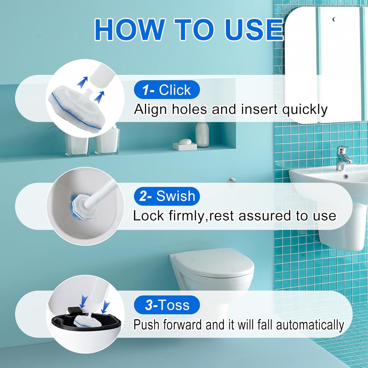 Disposable Toilet Wand Refills (30 Count)