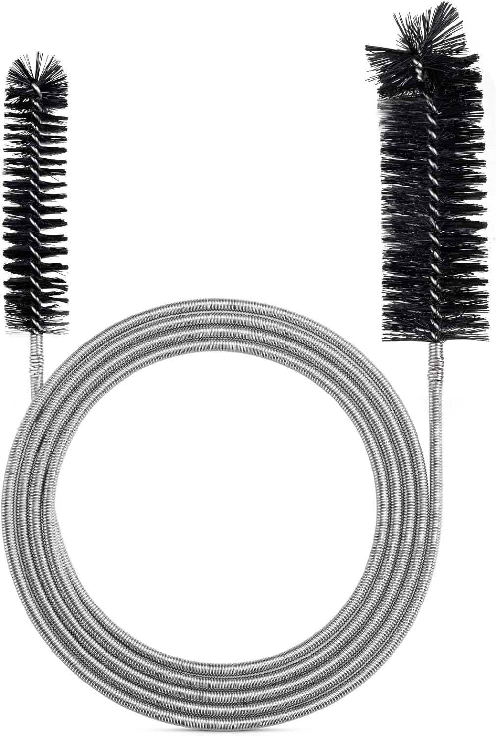 Drain Brush Pipe Cleaning Brush Slim Drain Hole Cleaning Tool Hose Flexible Feeding Tube Cleaning Brush Black Color