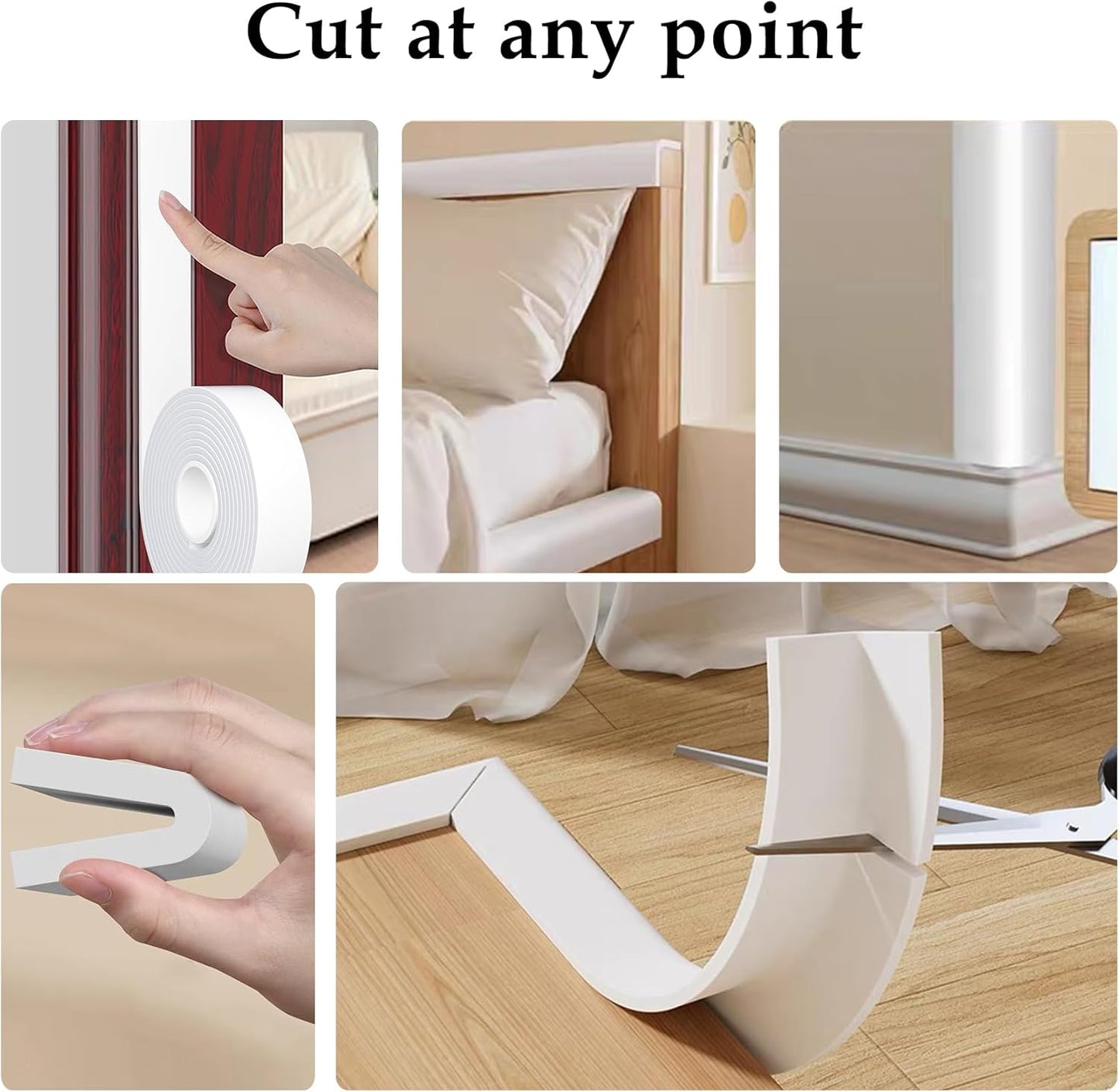 Strong Adhesive Door Weather Stripping,2Inch Wide X 1/13 Inch Thick,Foam Insulation Tape,Air Conditioner Foam,Window Soundproof Weatherproof,Total 33 Feet Long