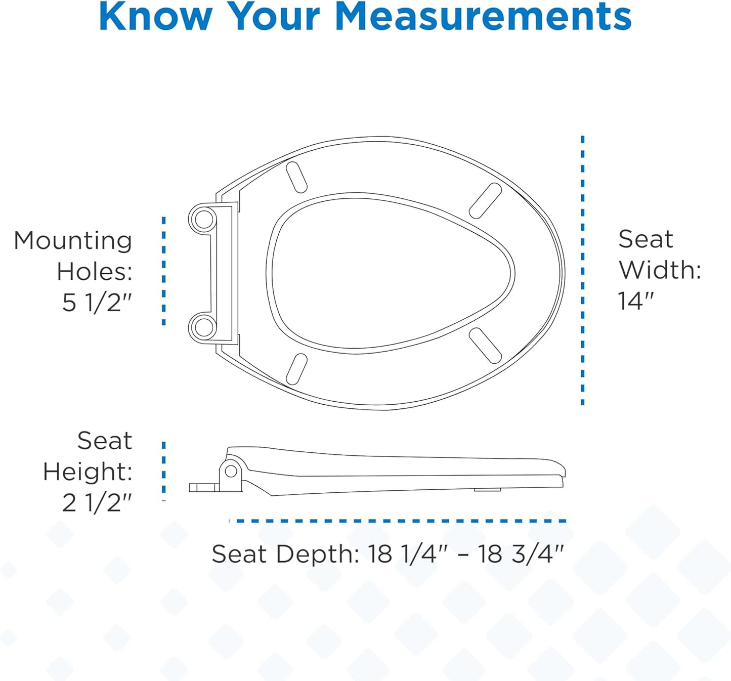 Gerber Universal Elongated Toilet Seat with Cover, Soft Close, Top Mount, Easy Install, Heavy-Duty Plastic, Adjustable Fit for Standard Elongated Toilets, Fade-Resistant, White G0099849