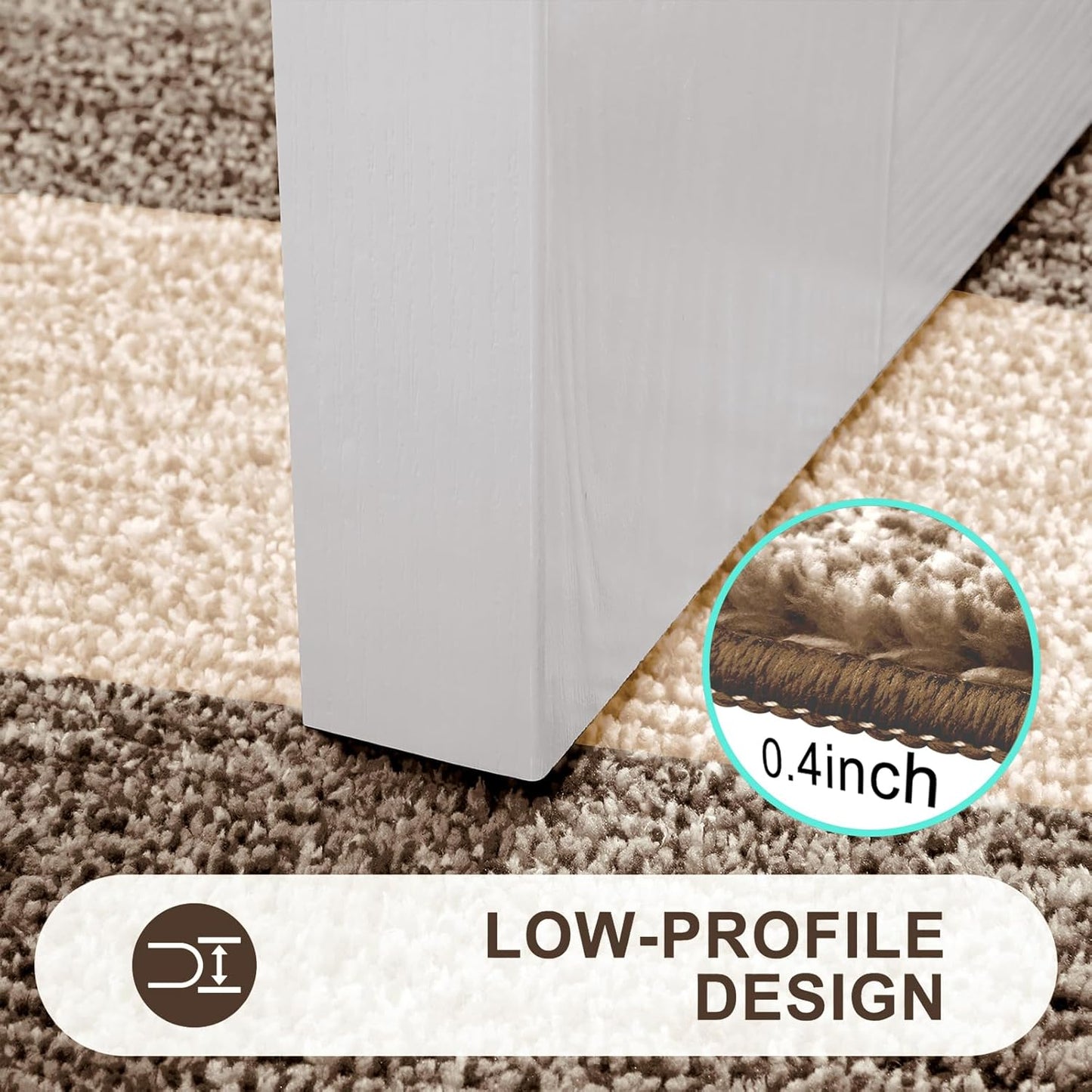 Kitinjoy Indoor Outdoor Door Mat, 48x32 Non-Slip Absorbent Dirt Trapper, Low-Profile Washable Inside Entrance Front Floor Mat, Sturdy Soft Entry Doormats for Entryway, Light Brown