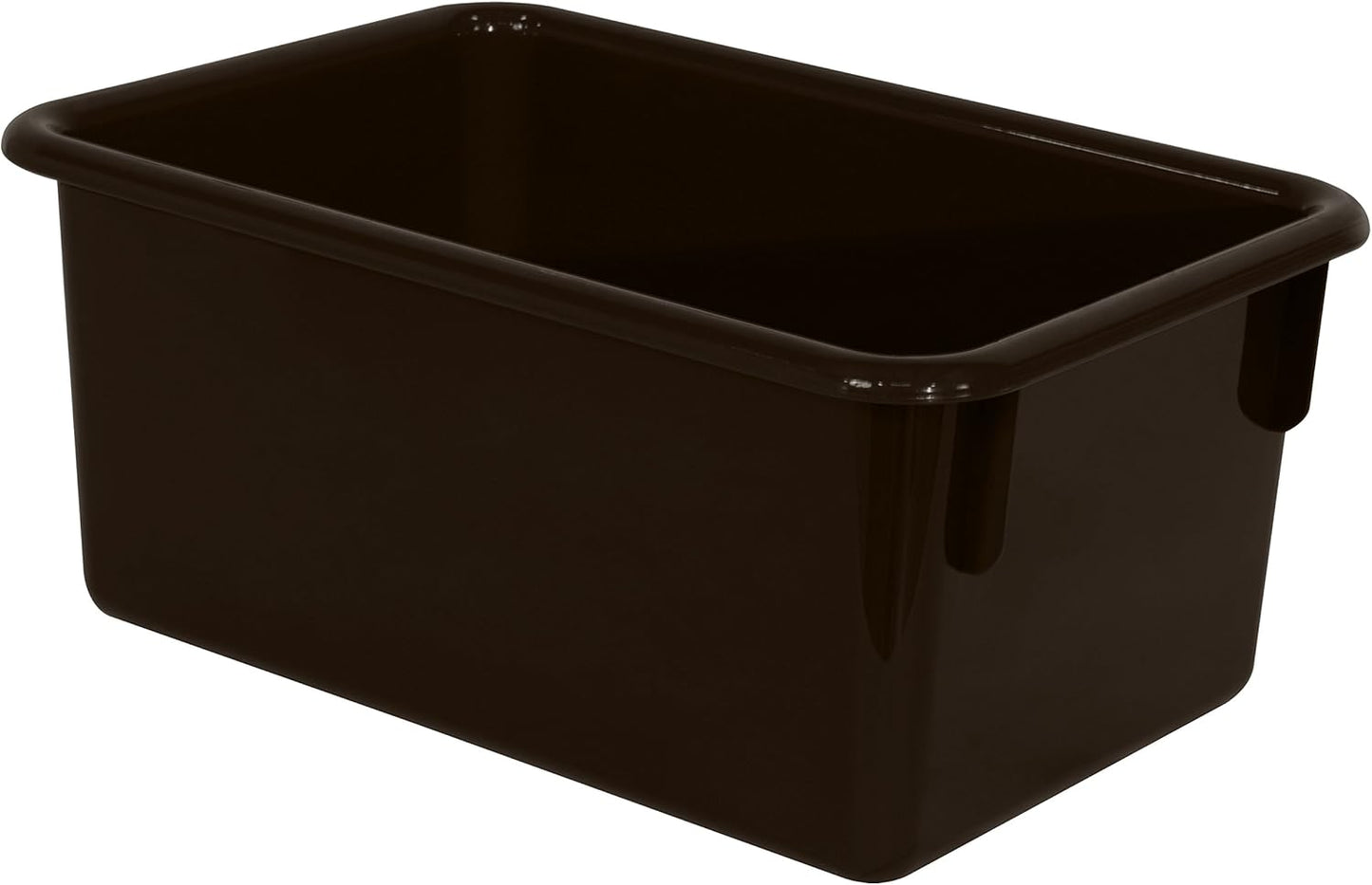 Wood Designs Cubby Storage Bin, Heavy Duty Plastic Containers for Kids Brown Cubby Tray Set of 25