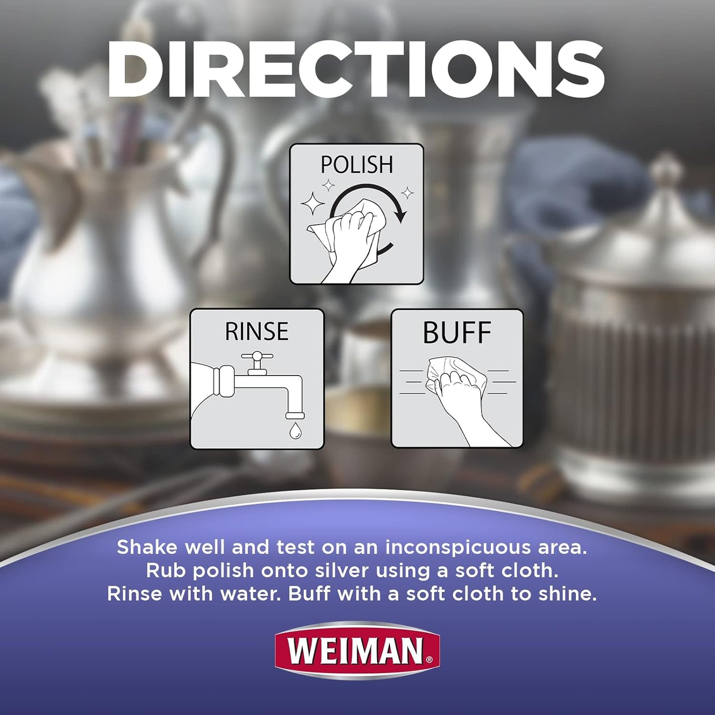 Weiman Silver Polish, 8 ounce Bottles, pack of 2