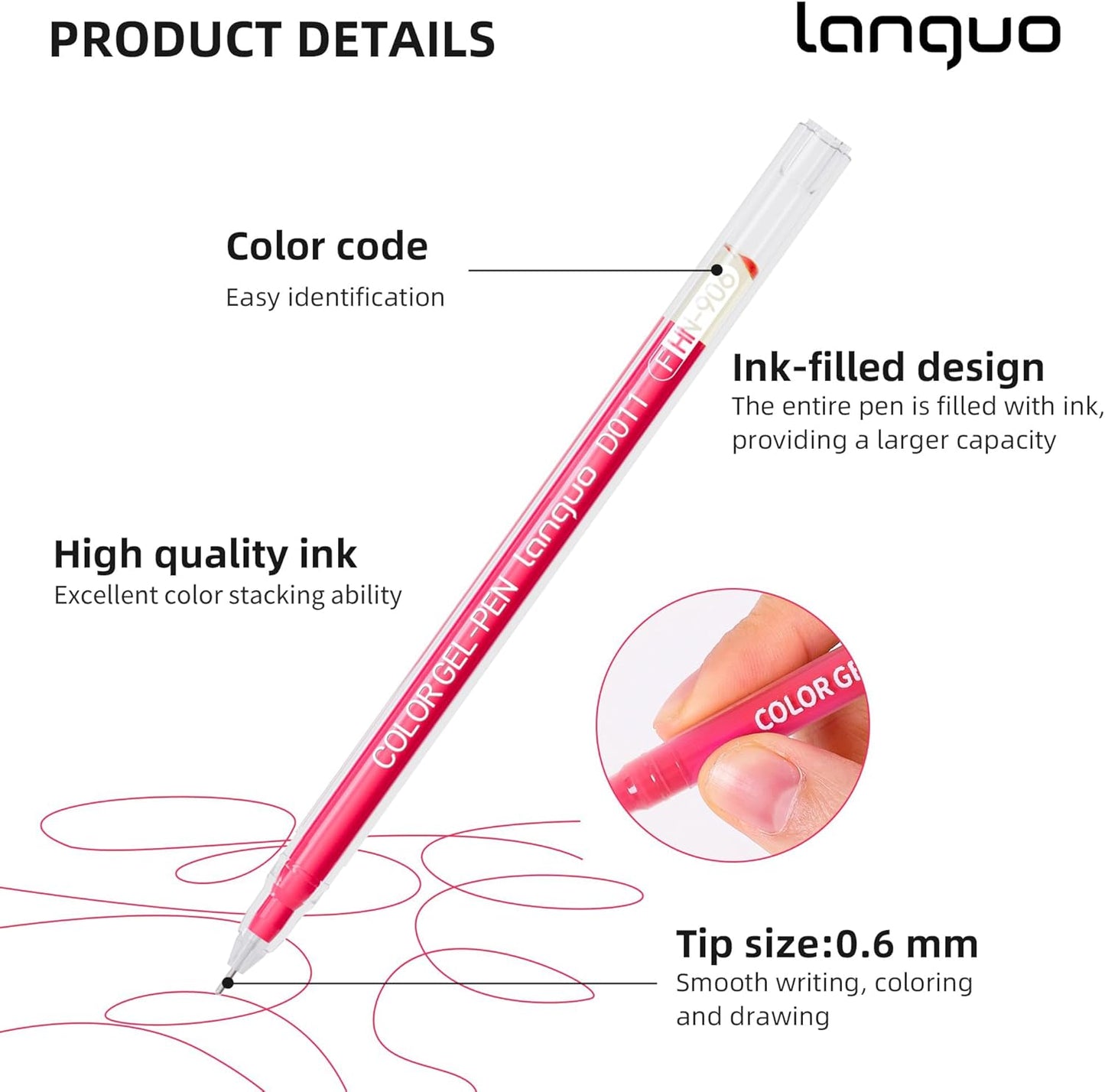 Gel Pens for Adult Coloring Books, 72 Colors Set Gel Colored Pens Marker, Perfect Gel Pens for Adult Drawing Doodling Journaling, Art Supplies and DIY Crafts