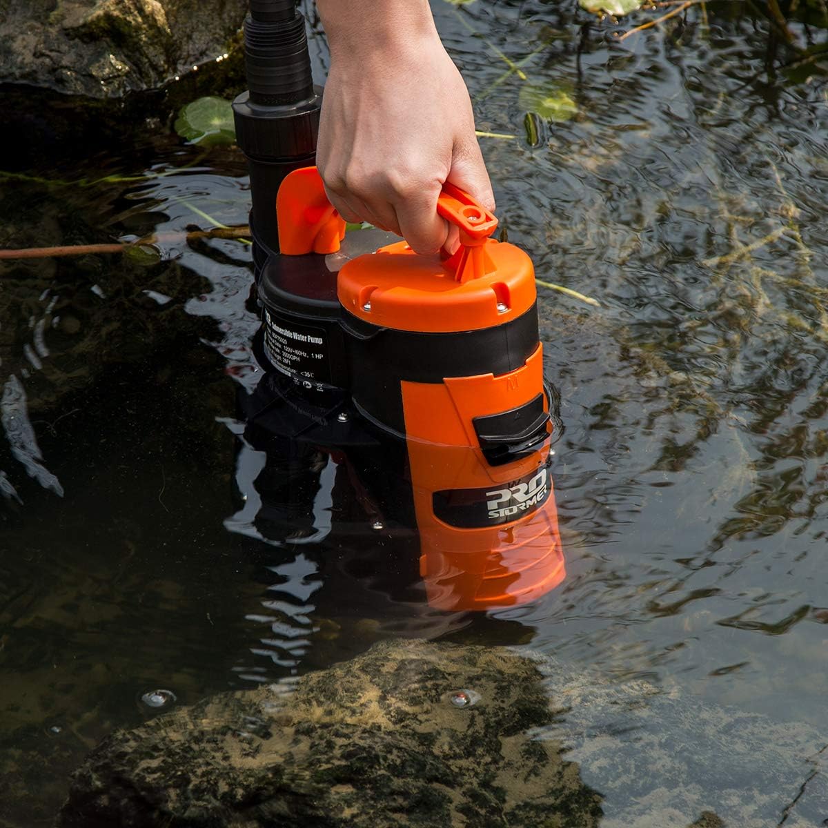 Sump Pump, Prostormer 3500 GPH 1HP Submersible Clean/Dirty Water Pump with Build-in Float Switch for Pool, Pond, Garden, Flooded Cellar and Irrigation