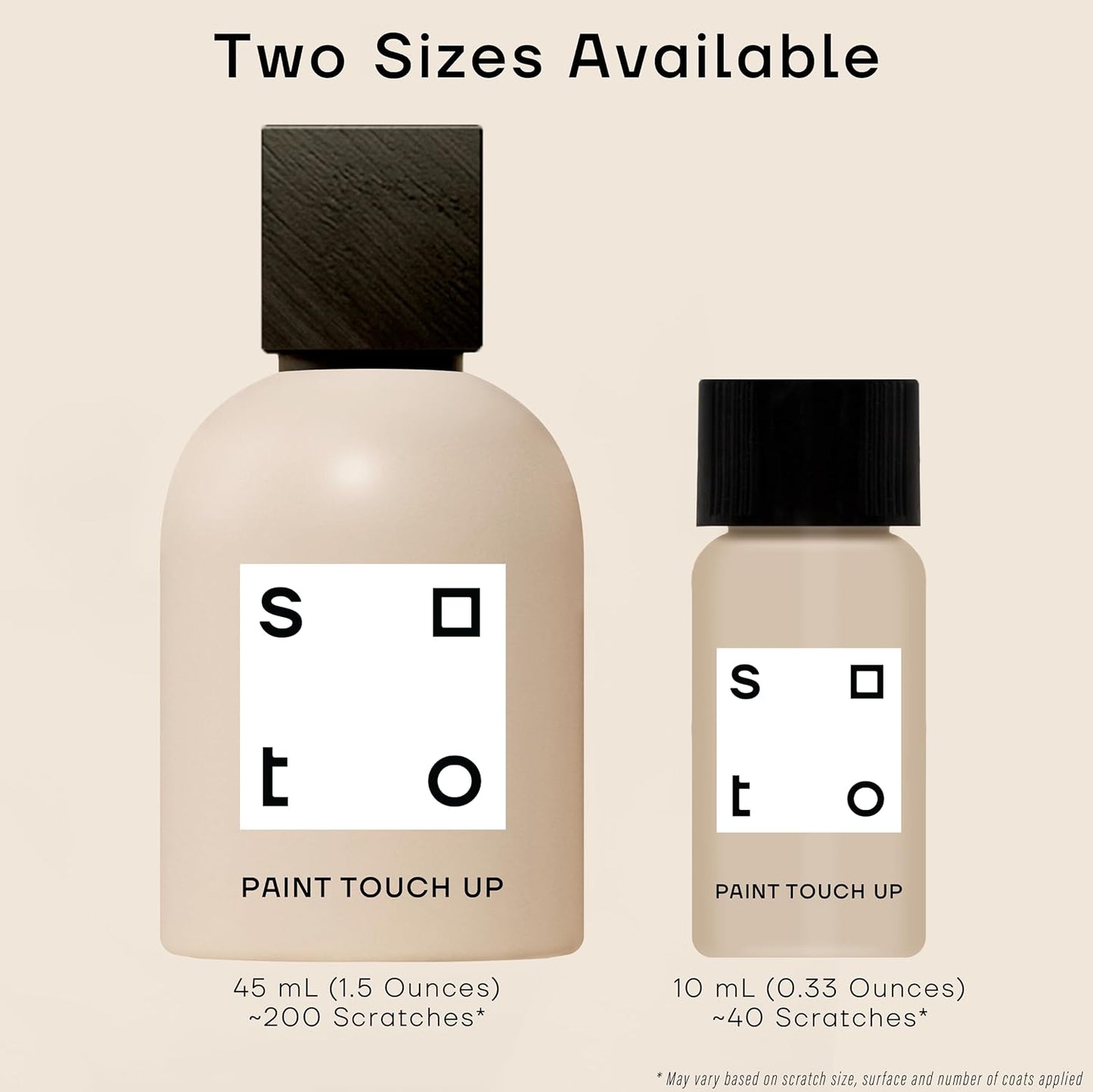 soto Beige Paint Touch Up, Multi-Surface, Matte Finish (No. 13 Smoked Salt) — 10 Milliliters of Scratch Repair for Furniture, Walls, Cabinets, Trim, Doors, Indoor/Outdoor