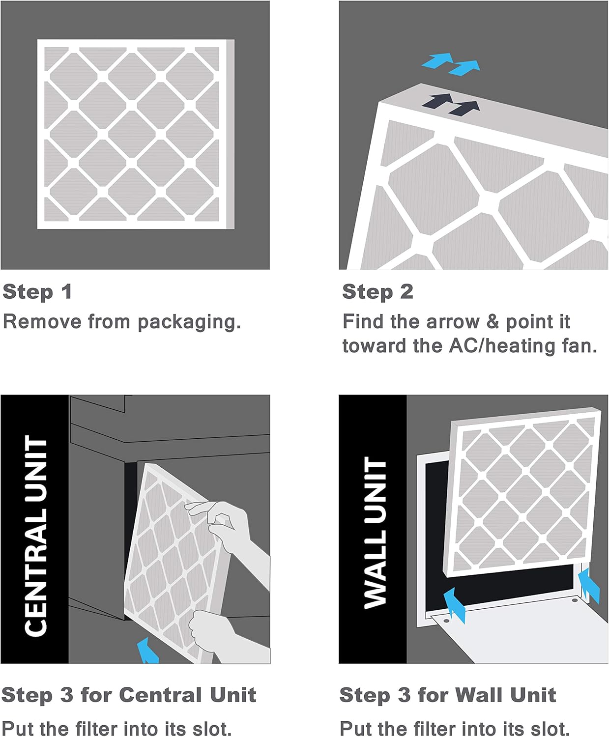Aerostar 16 x 30 x 1 MERV 8, Pleated Air Filter, 16 x 30 x 1, Box of 6, Made in the USA