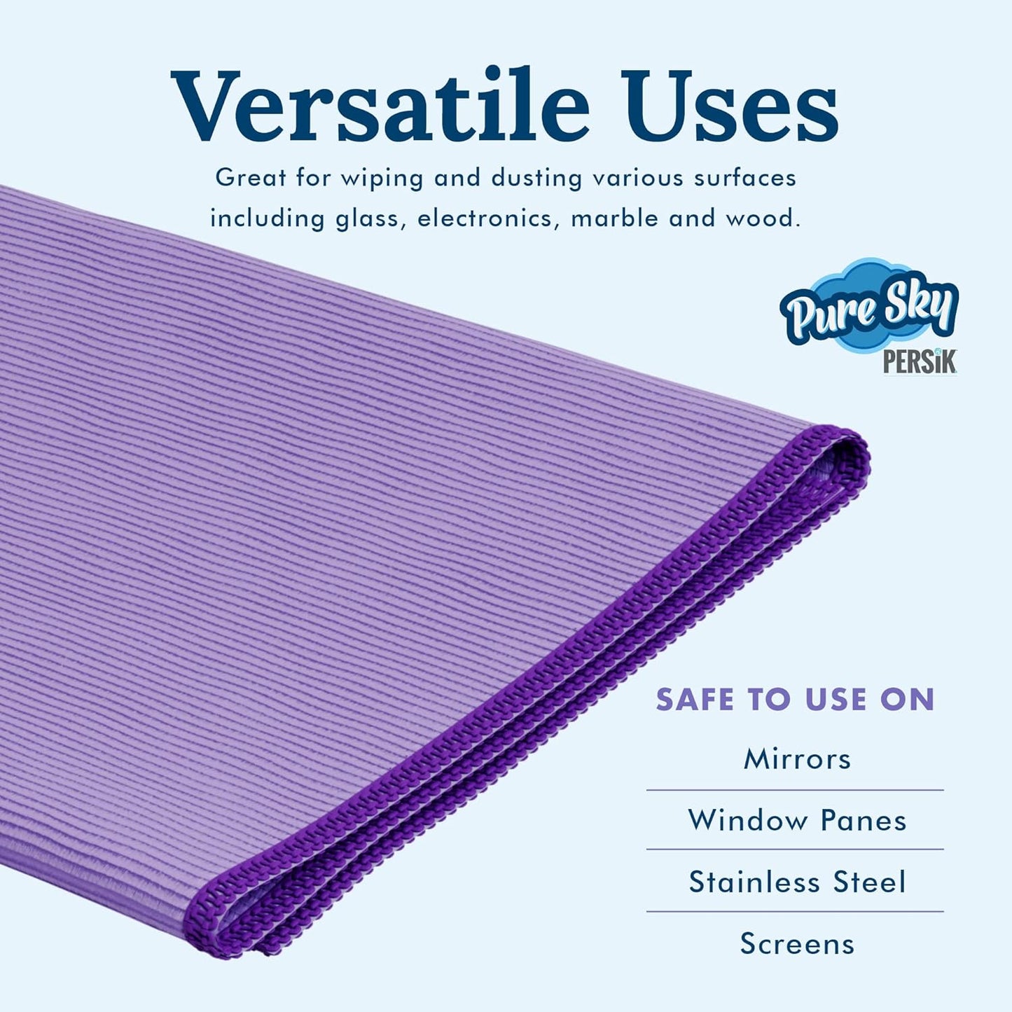 persik Microfiber Magic Streak Free Cleaning Cloth - JUST ADD Water No Detergents Needed – Streak Free Magic Ultra Microfiber Towel - for Windows,Car Glass, Mirror and Screen - Leaves no Wiping Mark