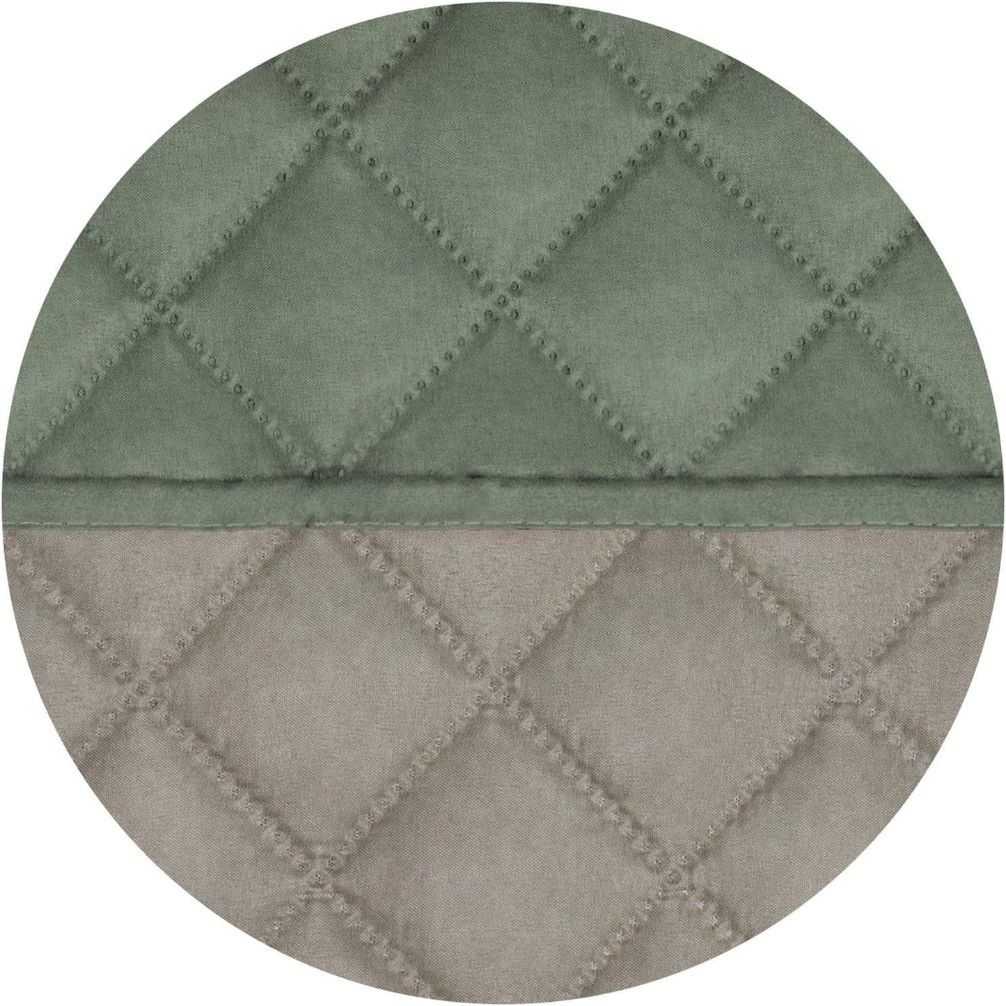 PureFit Reversible Quilted Sofa Cover, Water Resistant Slipcover Furniture Protector, Washable Couch Cover with Non Slip and Elastic Straps for Kids, Dogs (Oversized Recliner, Greyish Green/Beige)