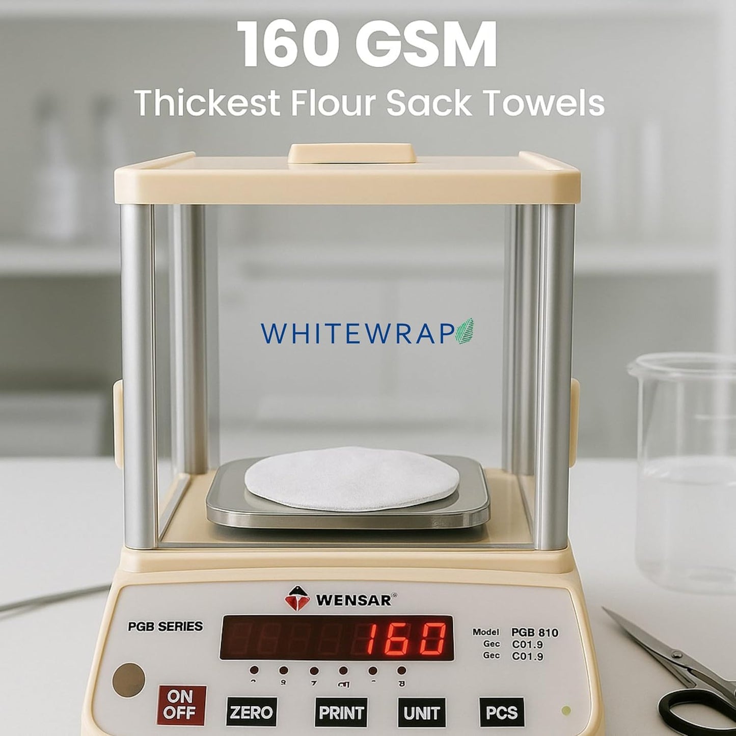WHITEWRAP Flour Sack Towels| Tea Towel for Crafts| Kitchen Dish Cotton Blank Towel for Embroidery| Baking Bread Proofing Linen Cover| Thick Absorbent Quick Dry| 12Pack 28"x28" Natural