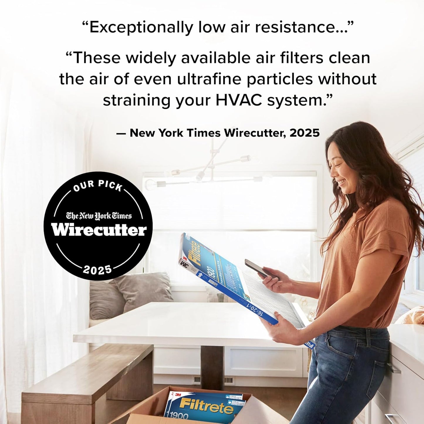 Filtrete 20x20x1 AC Furnace Air Filter, MERV 13, MPR 1900, Premium Allergen, Bacteria & Virus Filter, 3-Month Pleated 1-Inch Electrostatic Air Cleaning Filter, 6-Pack (Actual Size 19.69x19.69x0.78 in)