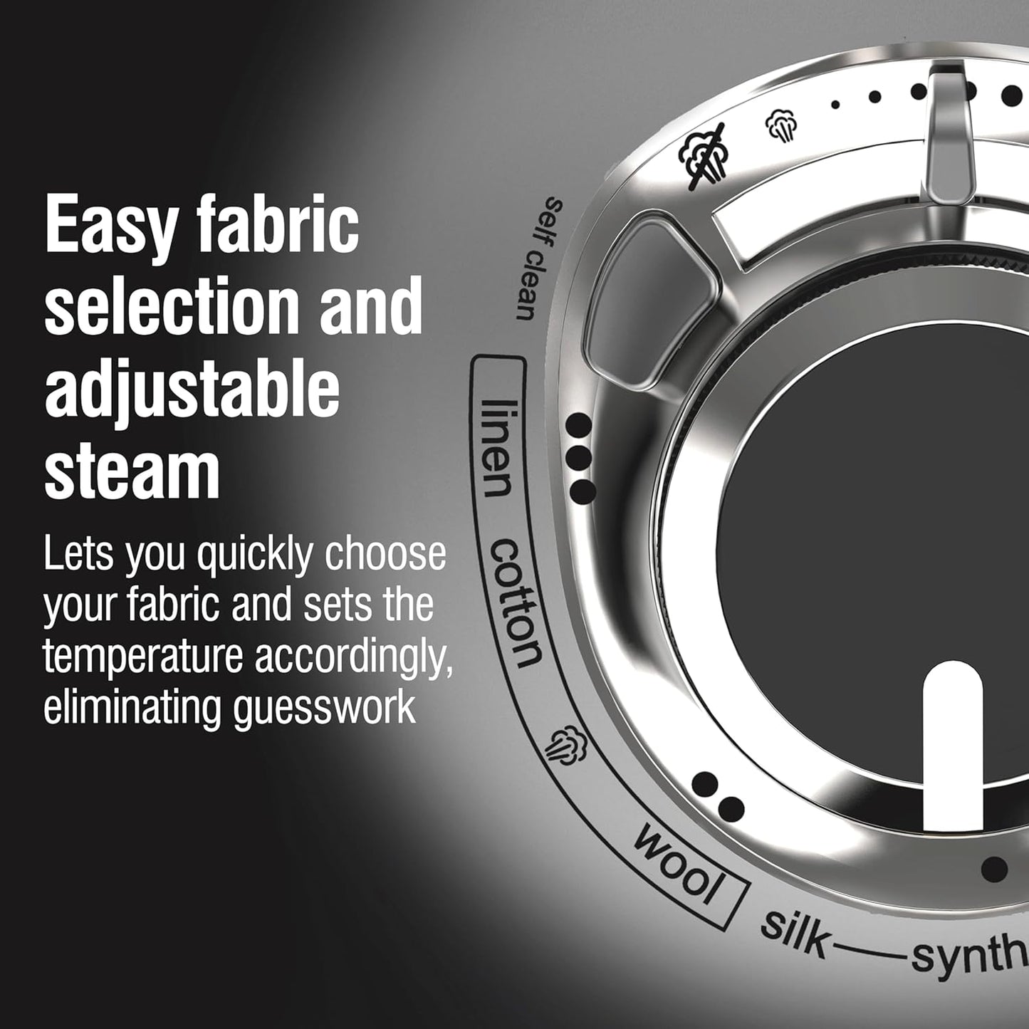CHI Steam Iron for Clothes with 8’ Retractable Cord, 1700 Watts, 3-Way Auto Shutoff, 400+ Holes, Professional Grade, Temperature Control Dial, Titanium Infused Ceramic Soleplate, Silver (13106)