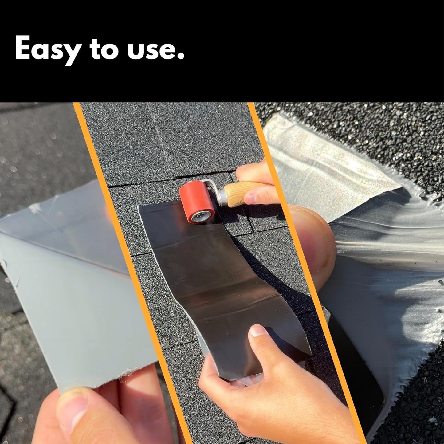 HSS Sealant Tape with MicroSealant - Waterproof Commercial Roofing Tape for Roof and RV Repair - UV- & Weatherproof (Black, 4 inch x 50 feet)