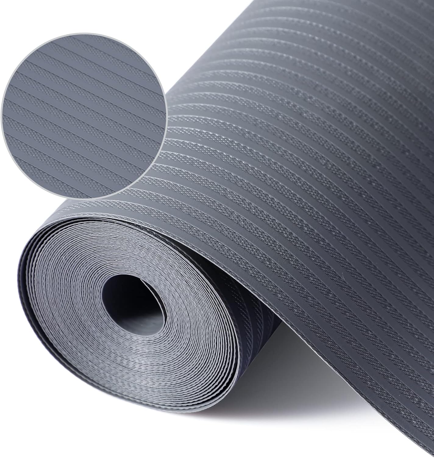 Shelf Liners for Kitchen Cabinets, Non-Adhesive, 17.5 Inch x 30Ft, Non-Slip Kitchen Drawer Liner, Waterproof Durable Cabinet Liners for Shelves, Pantry, Dark Gray