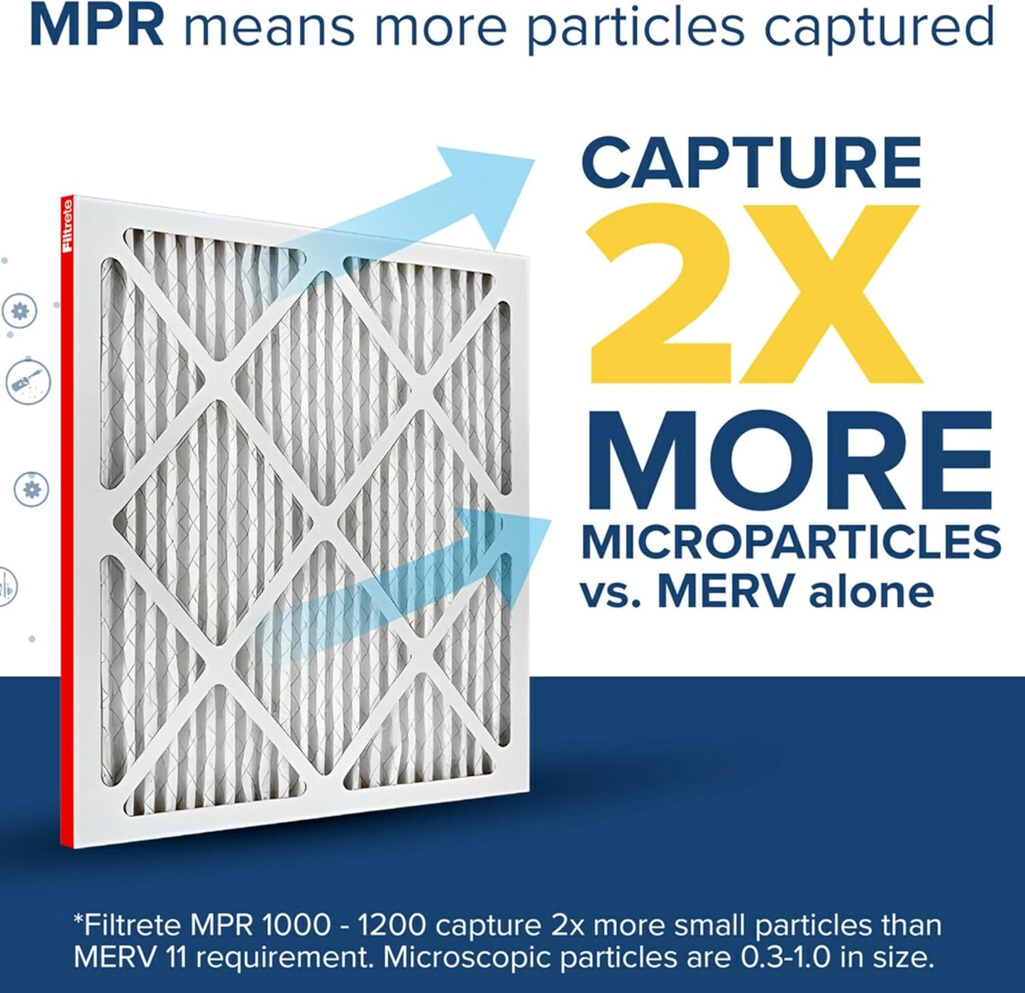 Filtrete 14x24x1 AC Furnace Air Filter, MERV 11, MPR 1000, Micro Allergen Defense, 3-Month Pleated 1-Inch Electrostatic Air Cleaning Filter, 4 Pack (Actual Size 13.81 x 23.81 x 0.81 in)