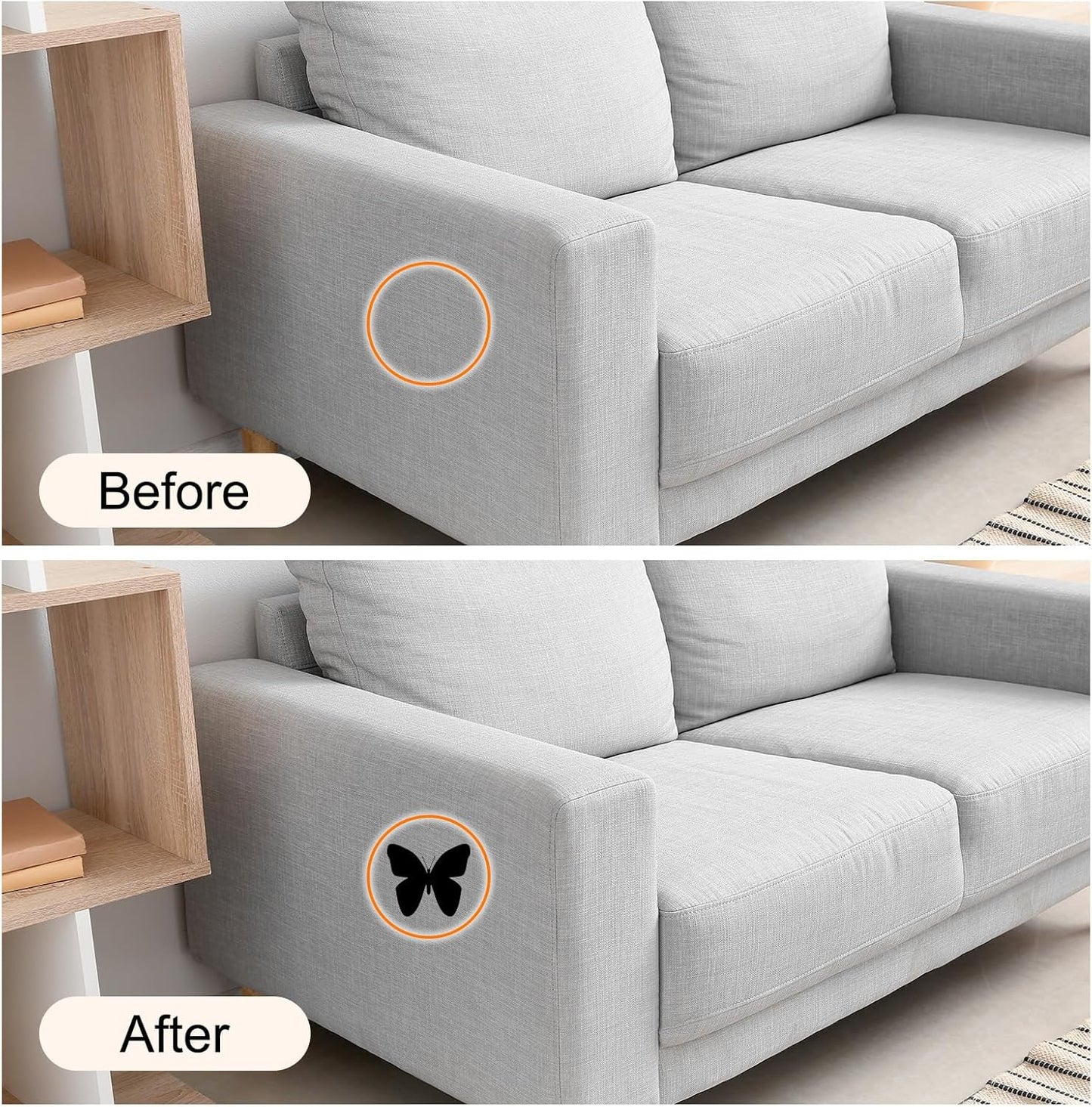 Repair Patches Repair Tape Self-Adhesive DIY Repair Patch Linen Gear Patch for Sofa, Furniture, Chair, Clothing,Tents,3.5x79 Inch,White
