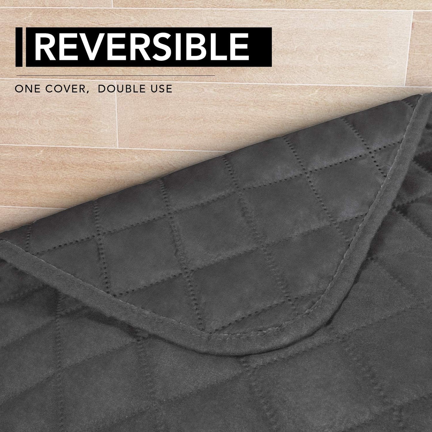 Easy-Going Sectional Couch Covers for Dogs L Shape Sofa Cover Reversible Sofa Slipcover Chaise Lounge Cover Furniture Protector Cover for Pets Dog Cat (42 x 68 inches, Dark Gray/Dark Gray)