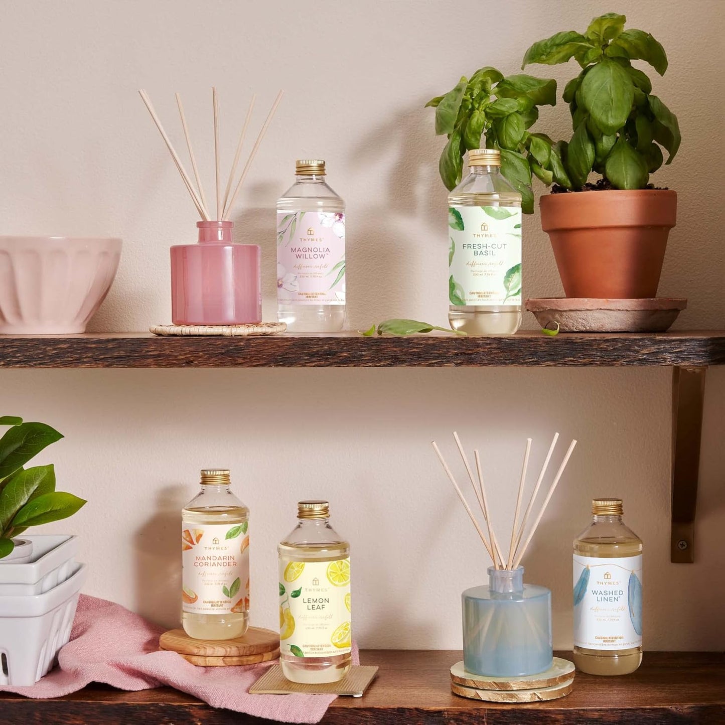 Thymes Reed Diffuser Oil - Washed Linen - 7.75 Fl Oz