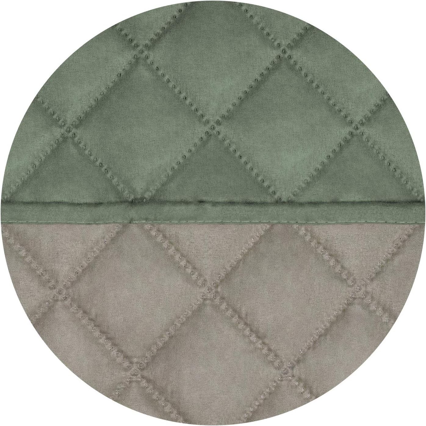PureFit Reversible Quilted Sofa Cover, Water Resistant Slipcover Furniture Protector, Washable Couch Cover with Non Slip and Elastic Straps for Kids, Dogs, Pets (Sofa, Greyish Green/Beige)