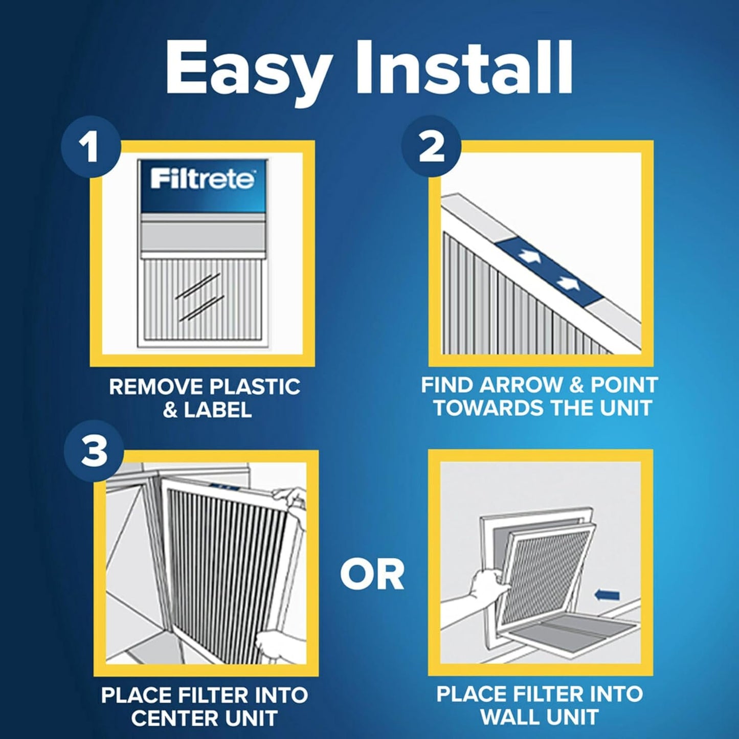 Filtrete 12x30x1 AC Furnace Air Filter, MERV 11, MPR 1000, Micro Allergen Defense, 3-Month Pleated 1-Inch Electrostatic Air Cleaning Filter, 4 Pack (Actual Size 11.81 x 29.81 x 0.81 in)