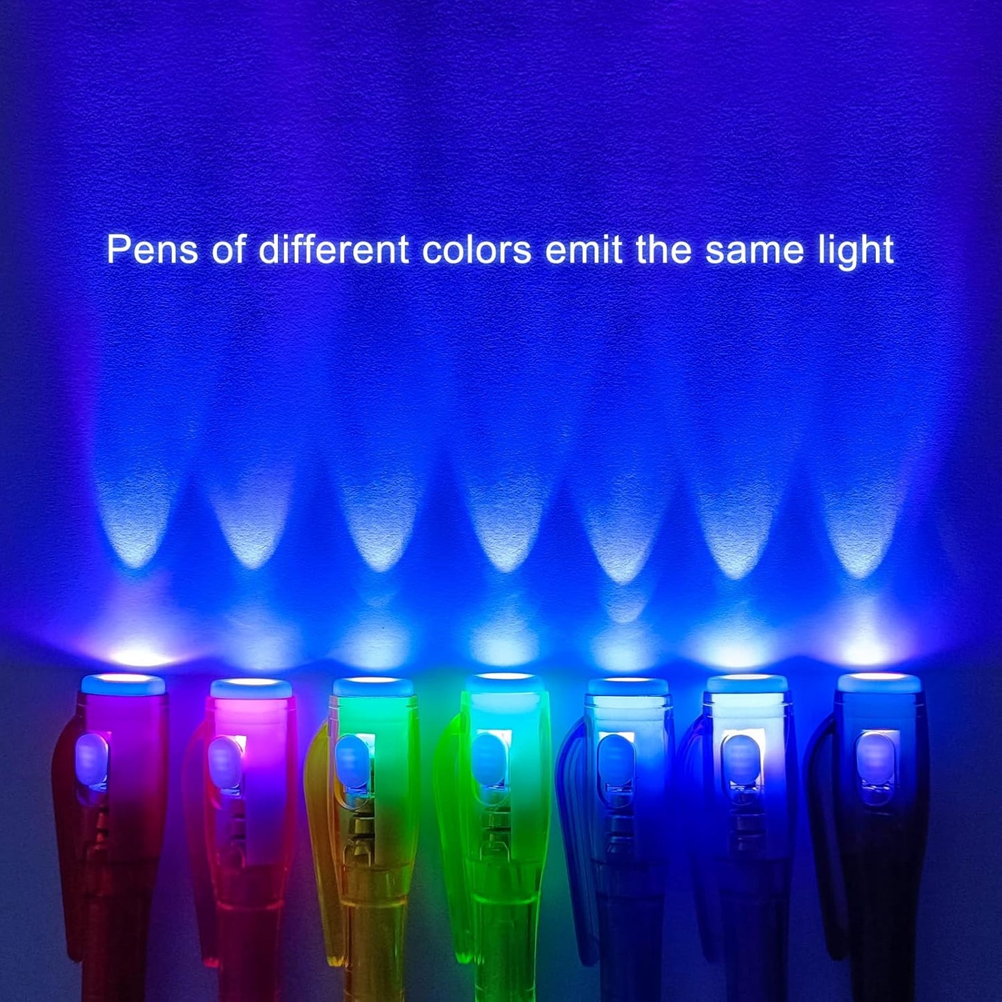 Invisible Ink Pens, Upgraded Spy Invisible Ink Pen with UV Light Magic Marker for Secret Message and Kids Christmas Goodies Bags Toy (7pcs)